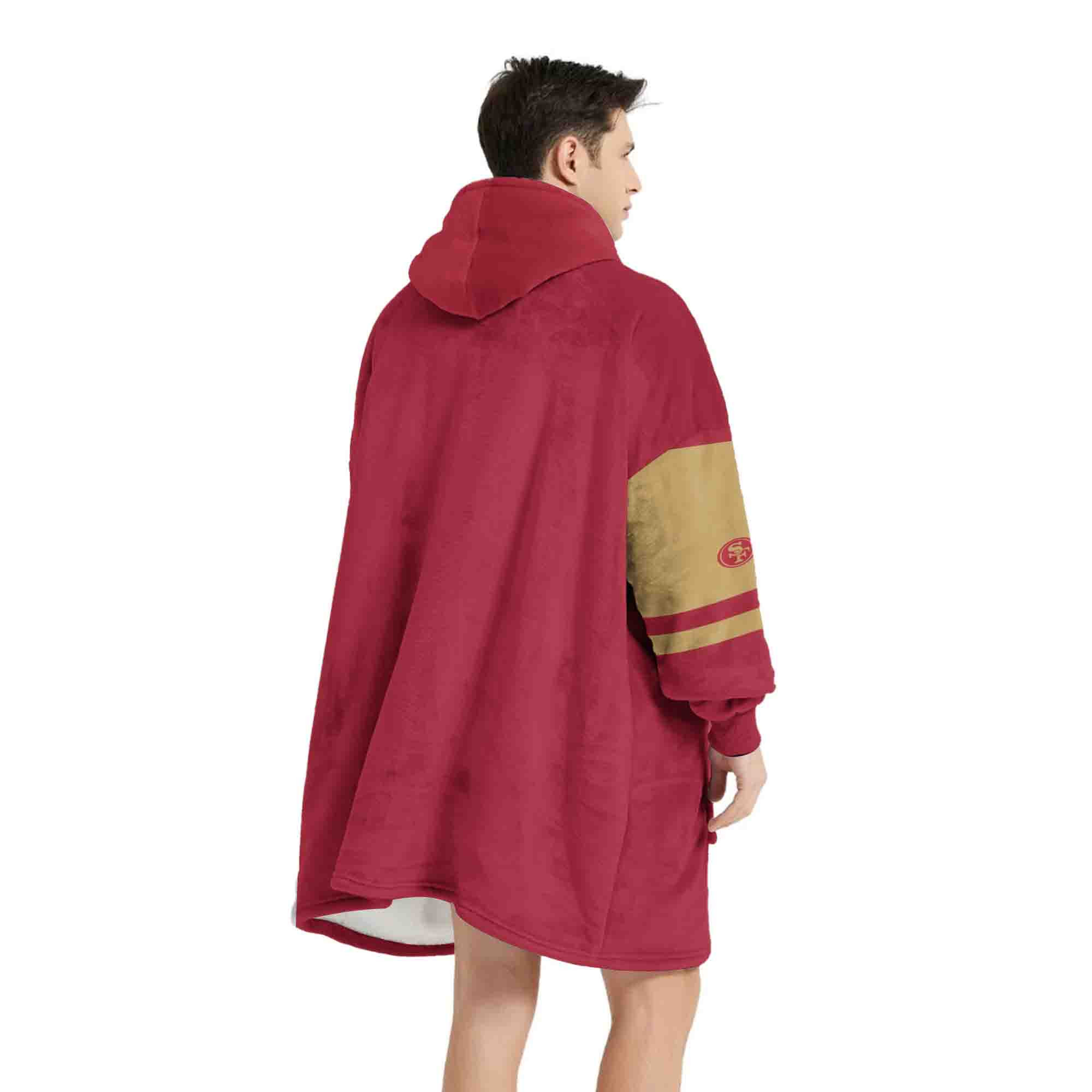 Adult San Francisco 49ers Football Unisex Blanket Hoodie