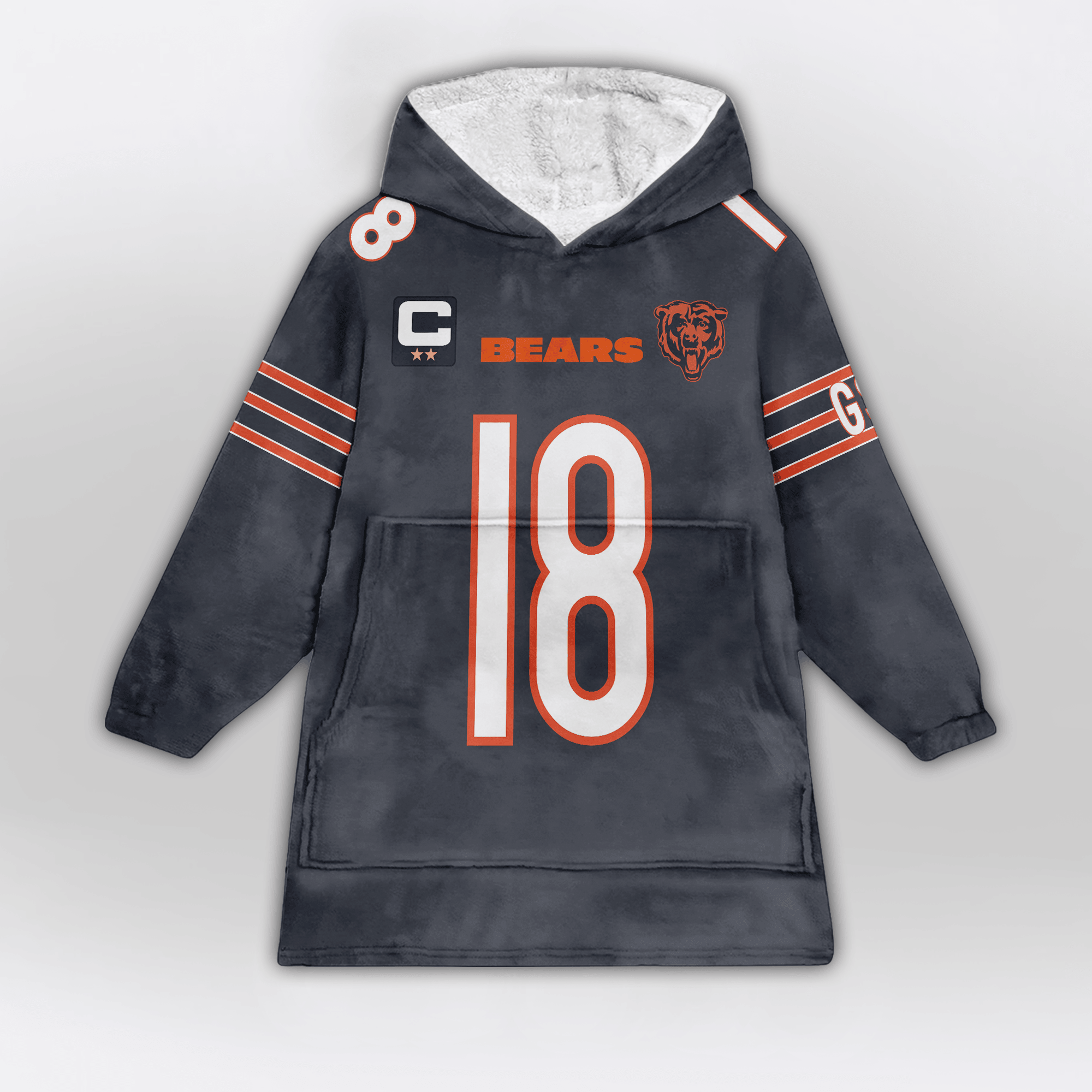 Adult C.W 18 Captain Chicago Football Unisex Blanket Hoodie