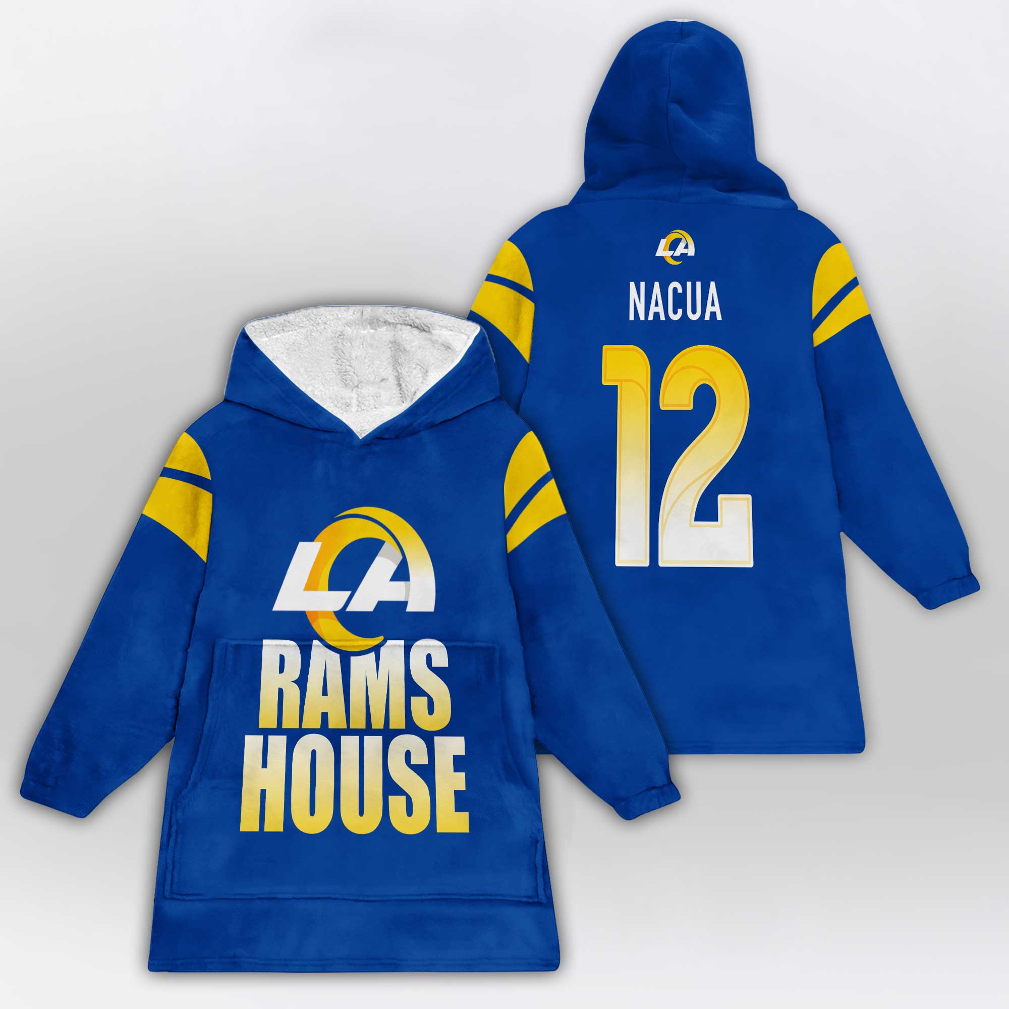 Rams House Los Angeles R Football Unisex Blanket Hoodie
