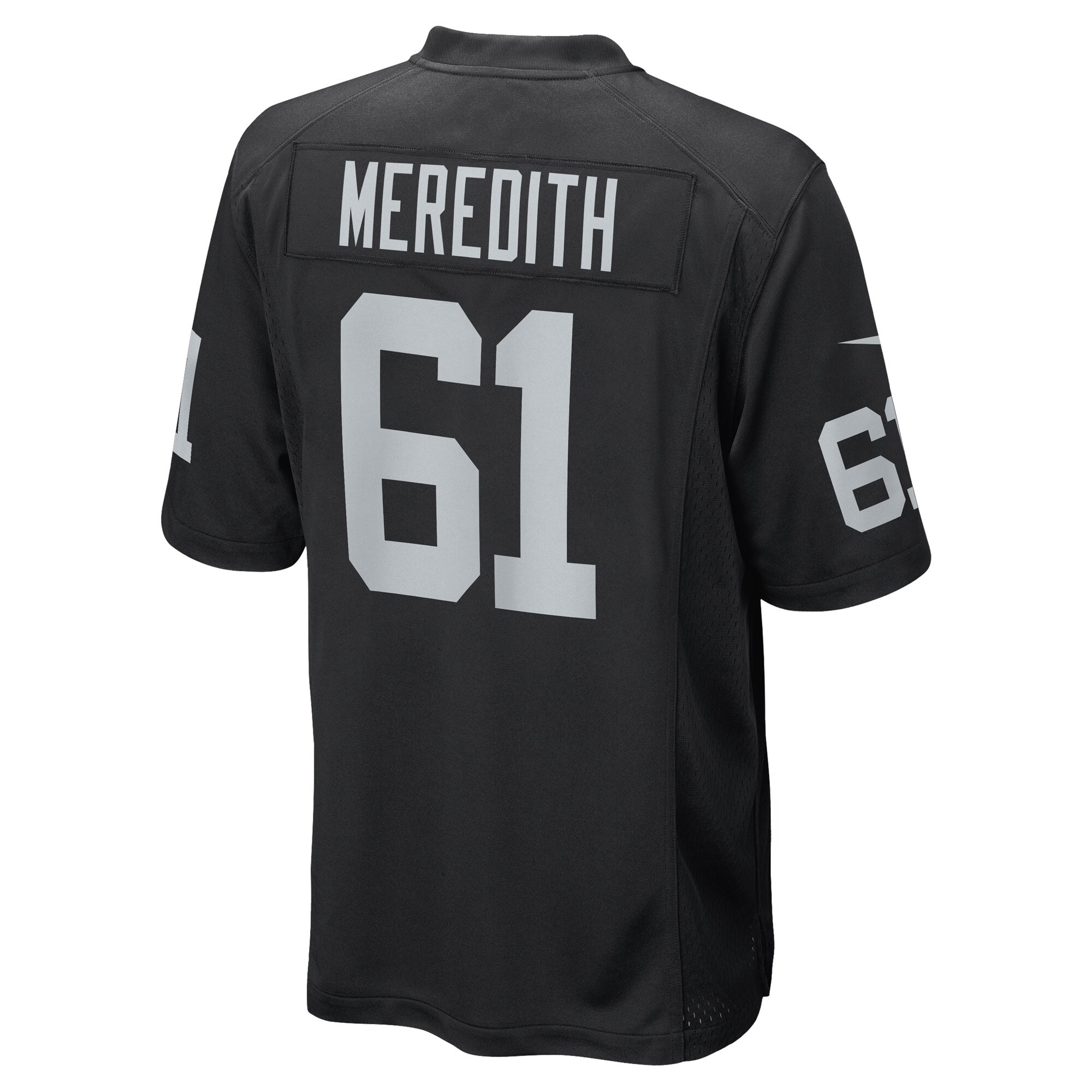 Meredith Las Vegas Raiders  Game Player Jersey - Black