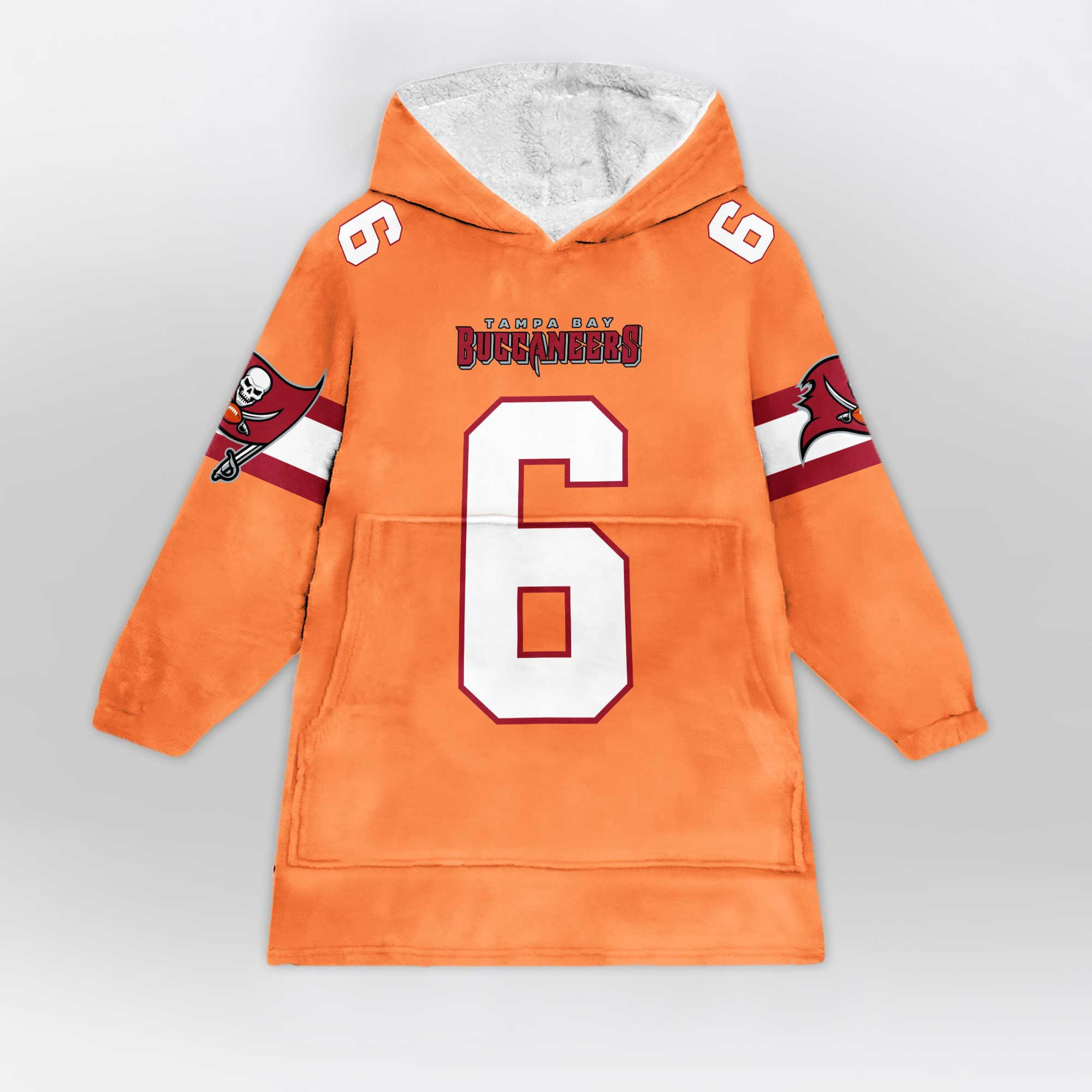 Adult B.M 6 Tampa Bay Football Unisex Blanket Hoodie