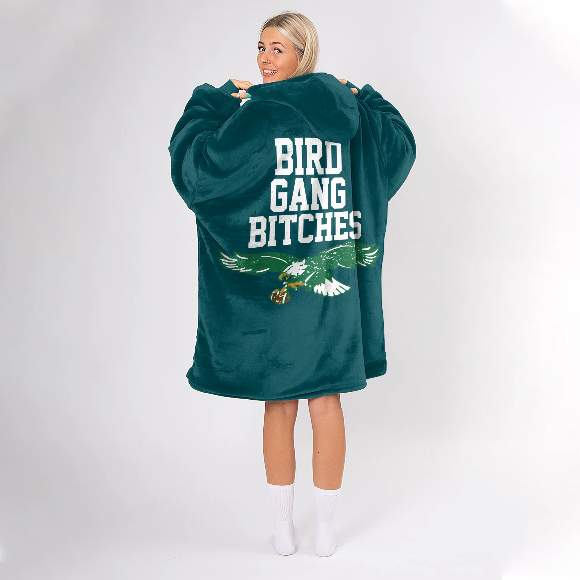 Adult Bird Gang Philadelphia Football Unisex Blanket Hoodie