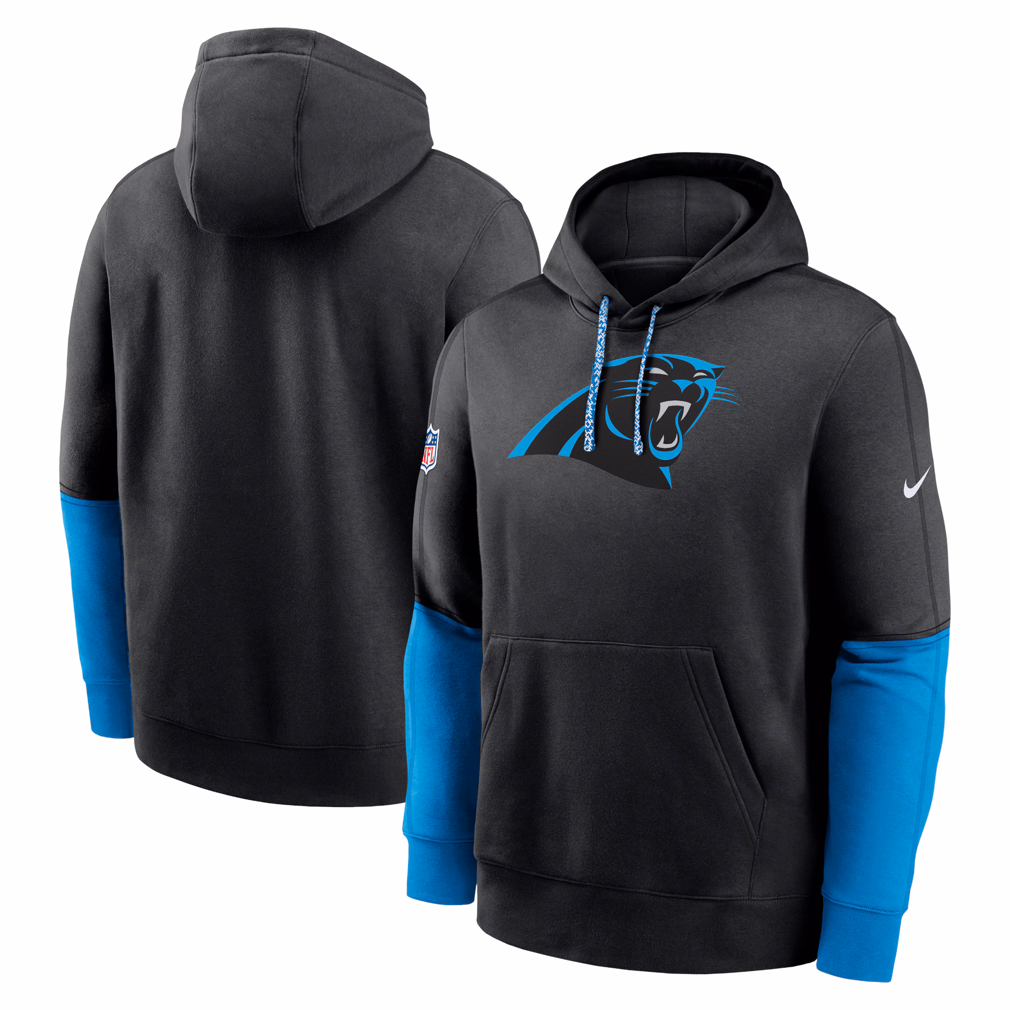 Carolina Panthers 2024 Sideline Club Pullover Hoodie - Black