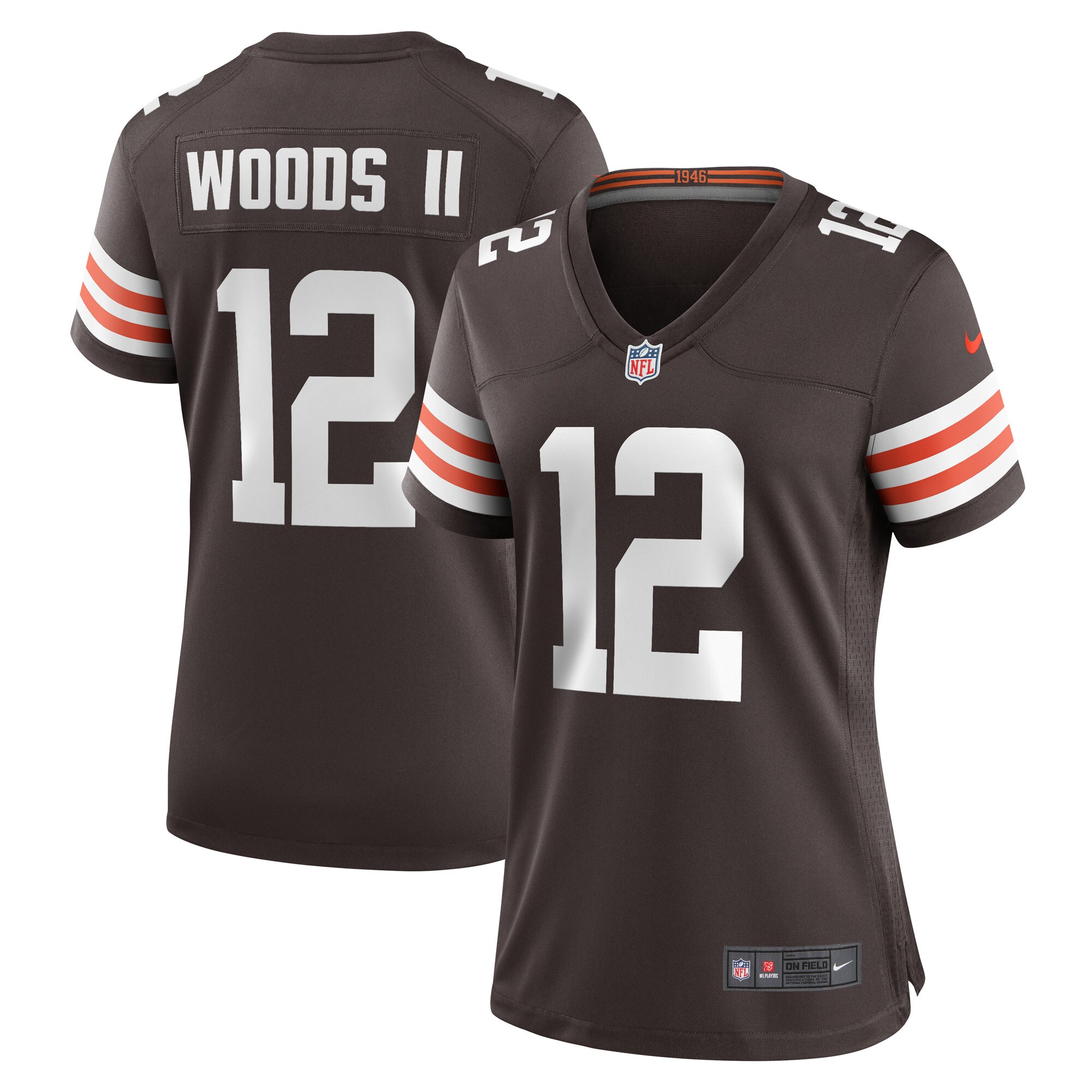 Michael Woods II Cleveland Browns Women's Game Player Jersey - Brown