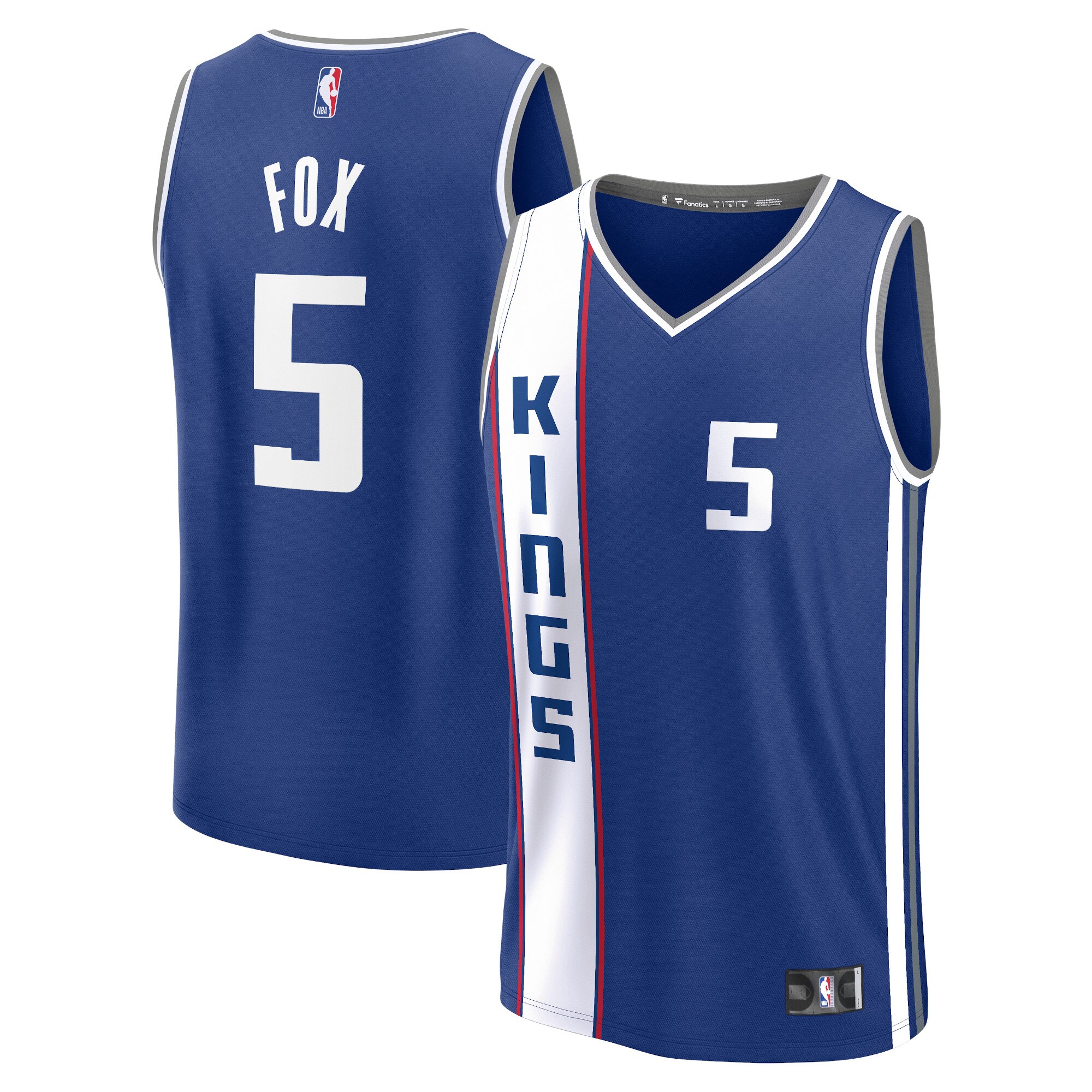 Unisex Sacramento Kings De'Aaron Fox  Blue 2023/24 Fast Break Jersey - City Edition