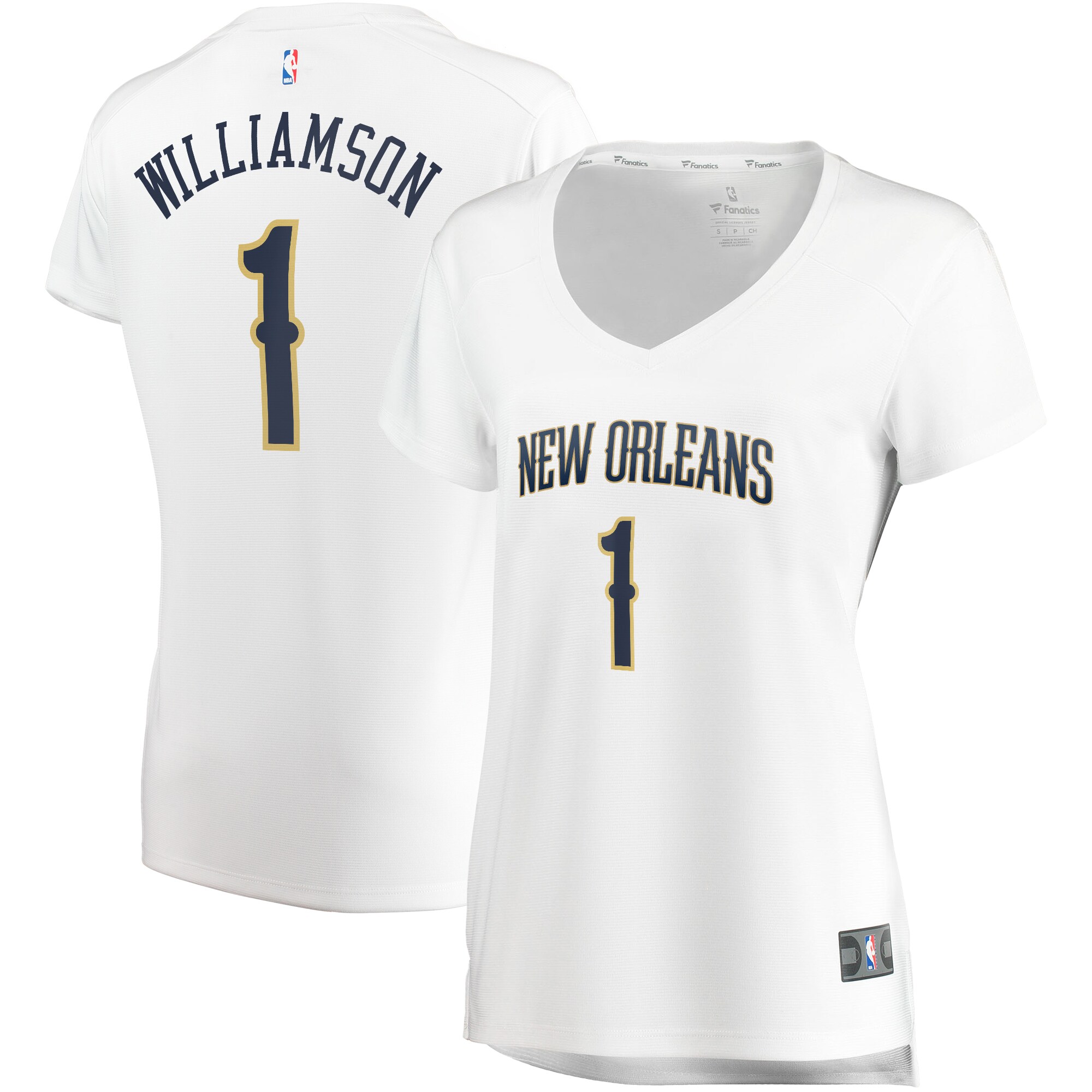 Zion Williamson New Orleans Pelicans  Women's Fast Break Replica Jersey - Association Edition - White