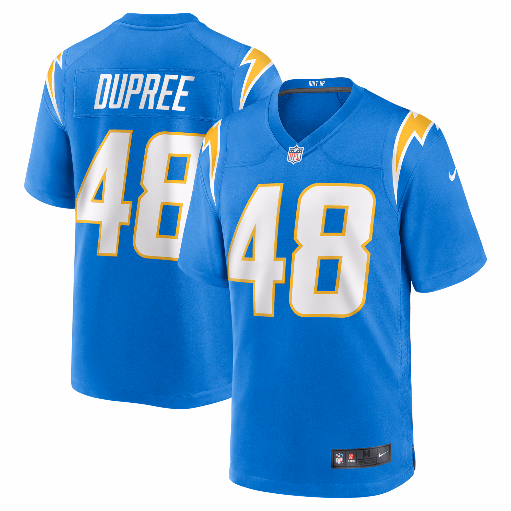 Bud Dupree Los Angeles Chargers Team Game Jersey -  Powder Blue