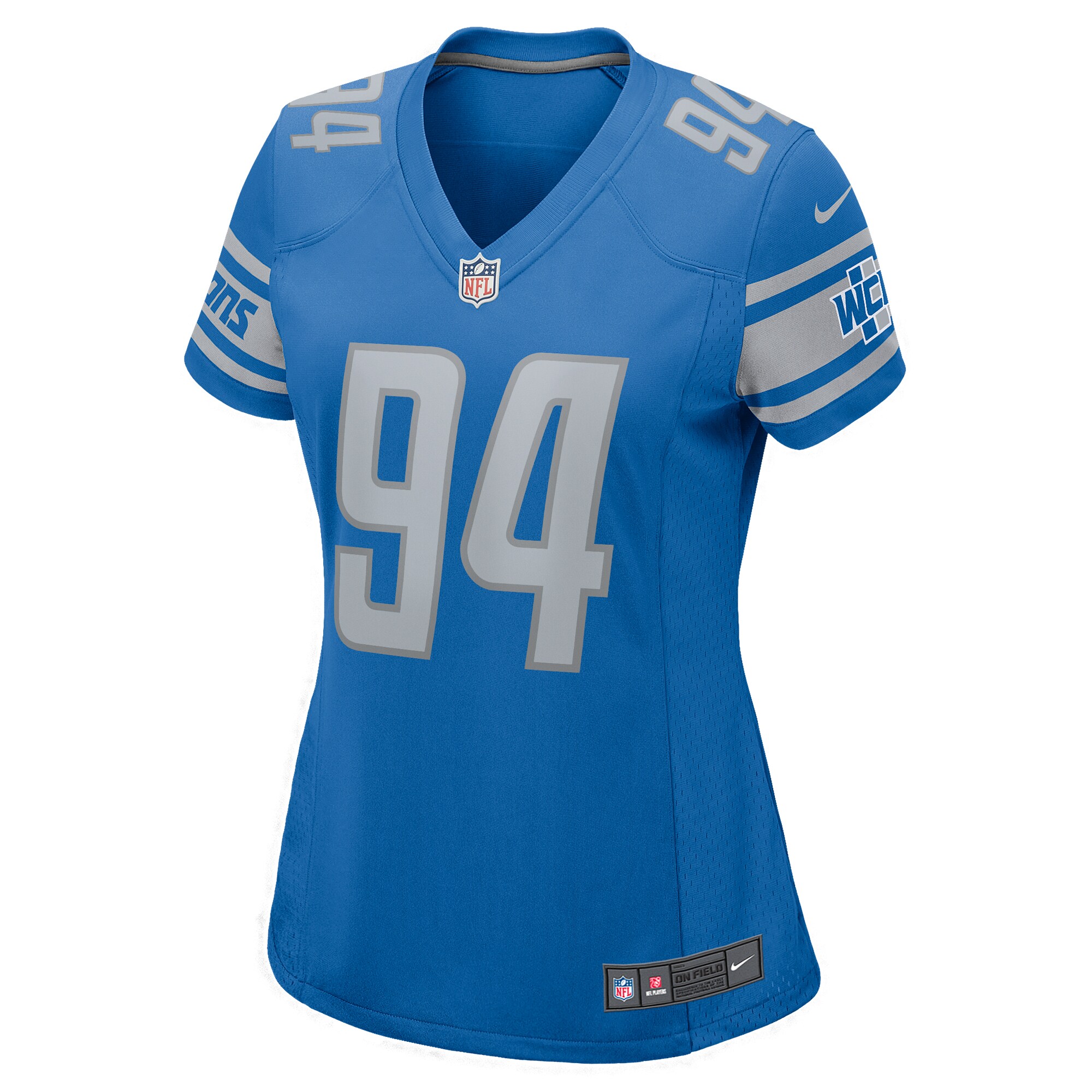 Benito Jones Detroit Lions  Women's Home Game Player Jersey - Blue