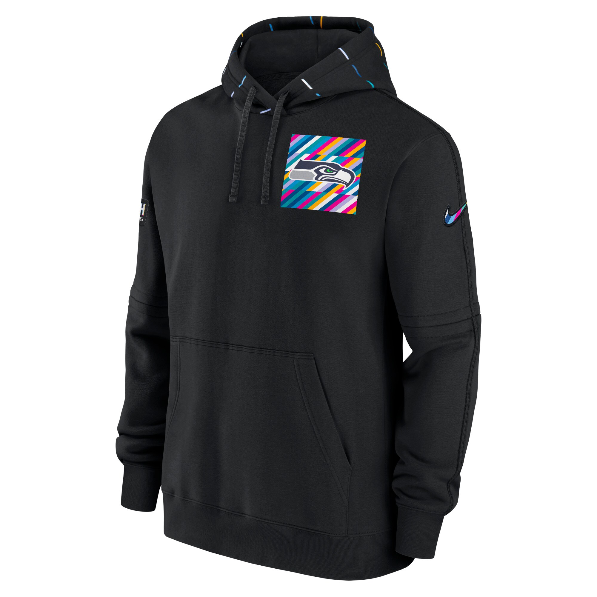Men's  Black Seattle Seahawks 2023 NFL Crucial Catch Club Pullover Hoodie