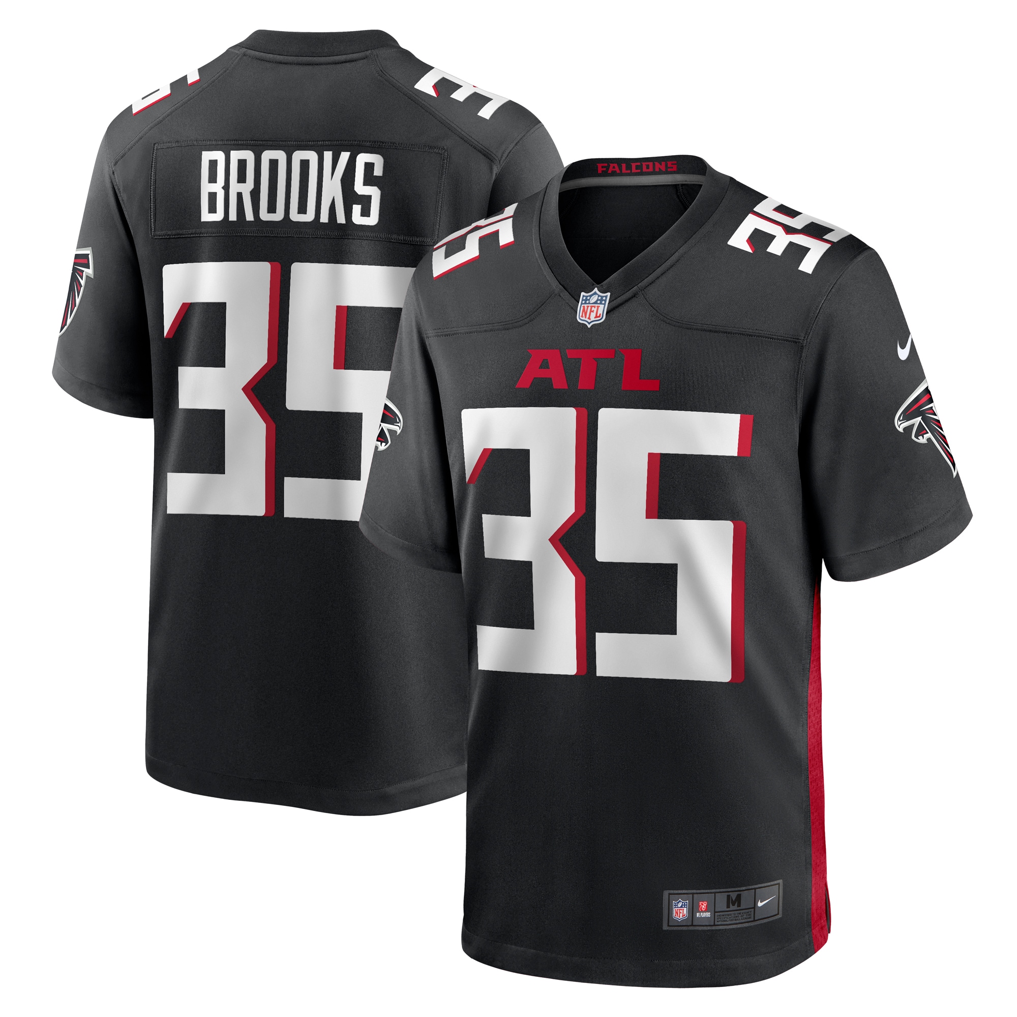 Natrone Brooks Atlanta Falcons Team Game Jersey -  Black