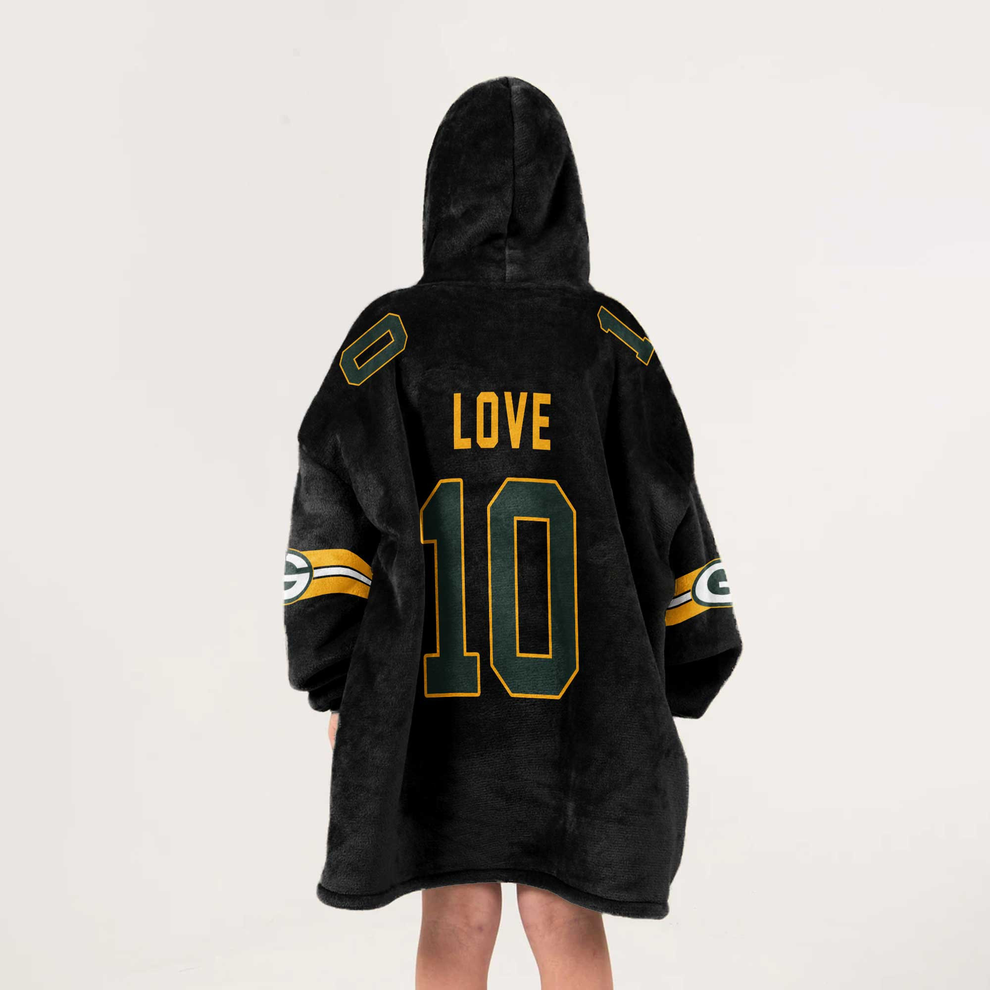 Kid 10 Green Bay Football Unisex Blanket Hoodie
