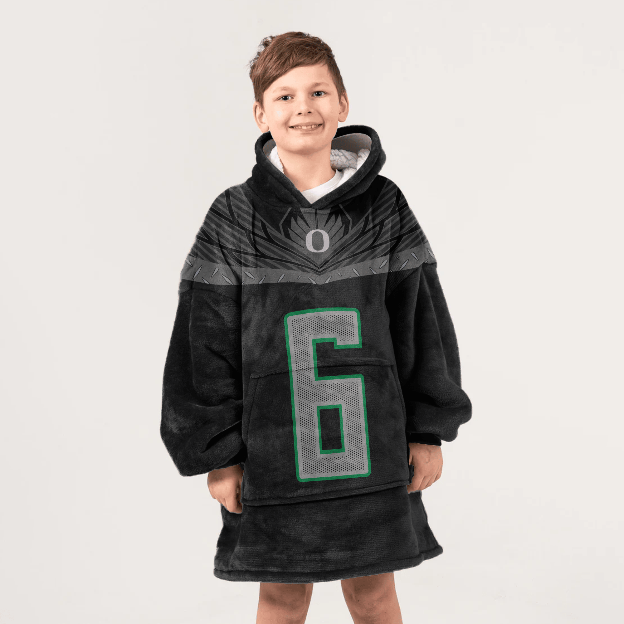 Kid N.W 6 Oregon Football Unisex Blanket Hoodie