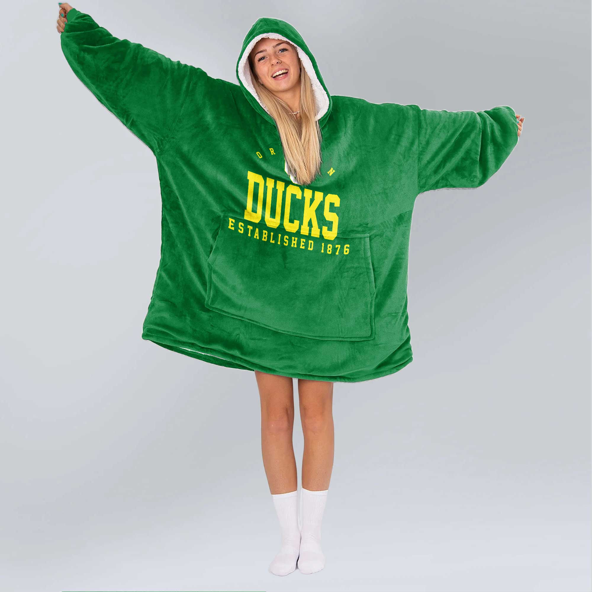 Adult Oregon Football Unisex Blanket Hoodie