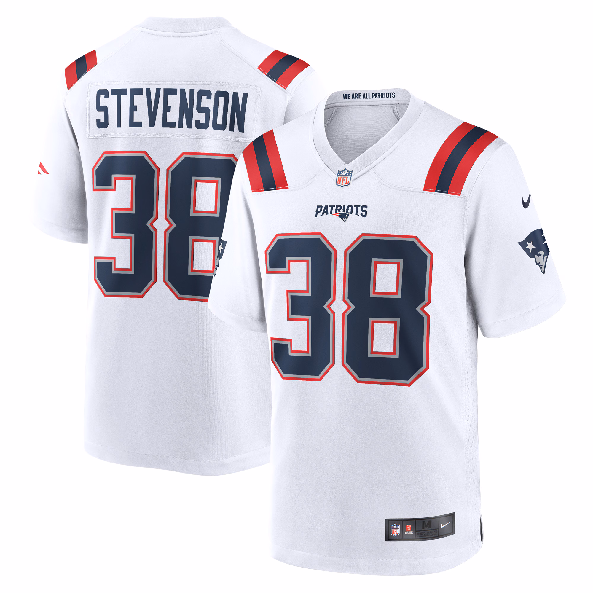 Rhamondre Stevenson New England Patriots Alternate Game Player Jersey - Red