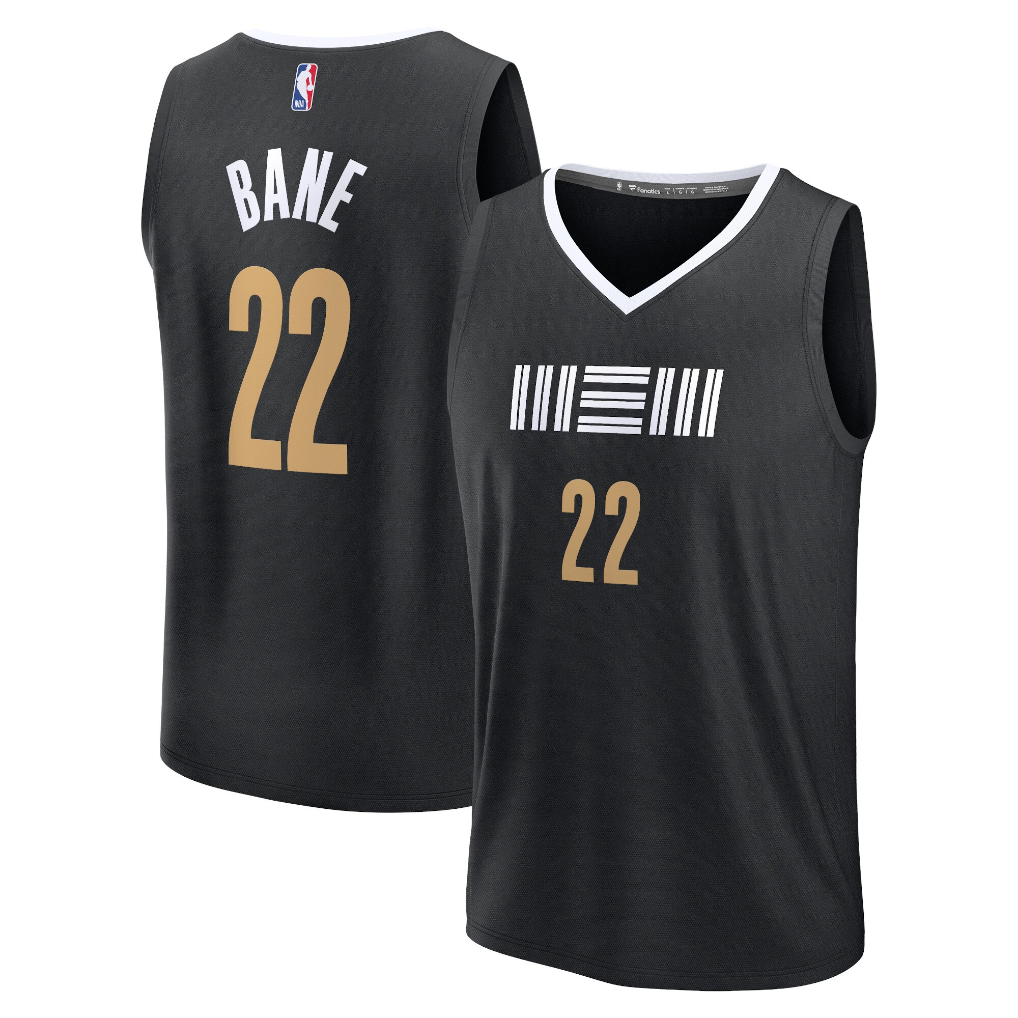 Unisex Memphis Grizzlies Desmond Bane  Black 2023/24 Fast Break Jersey - City Edition