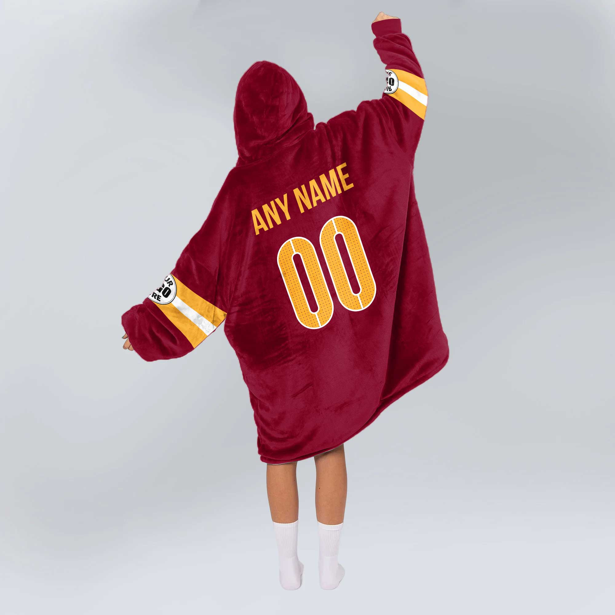 Adult Custom Blanket Hoodie Washington Inspired Color