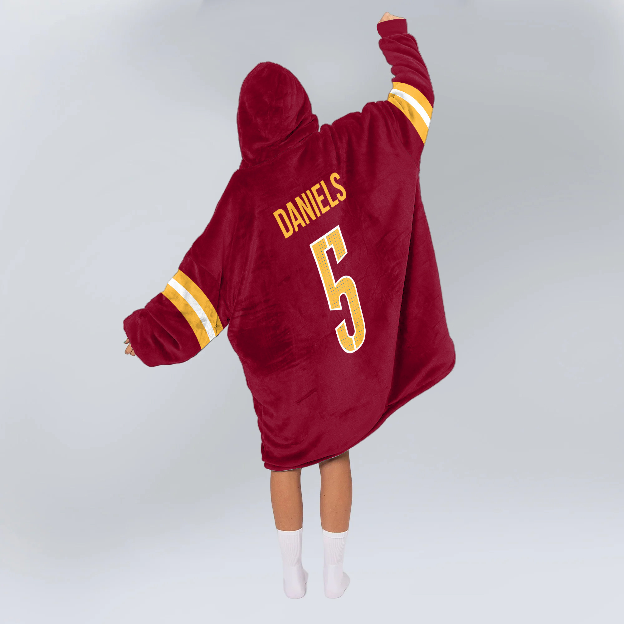 Adult 5 Washington Football Unisex Blanket Hoodie