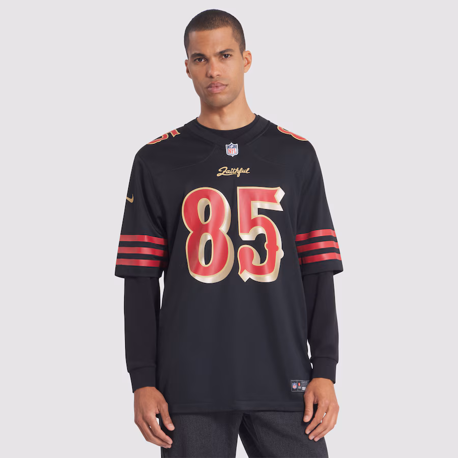 George Kittle #85 San Francisco 49ers 2025 Rivalries Collection Game Jersey - Black