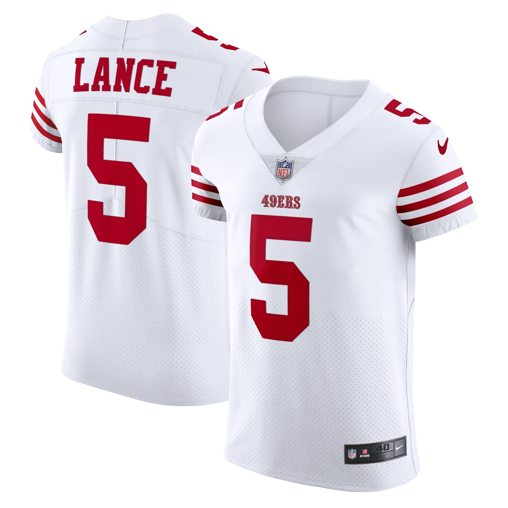 Trey Lance San Francisco 49ers  Vapor Elite Jersey - White