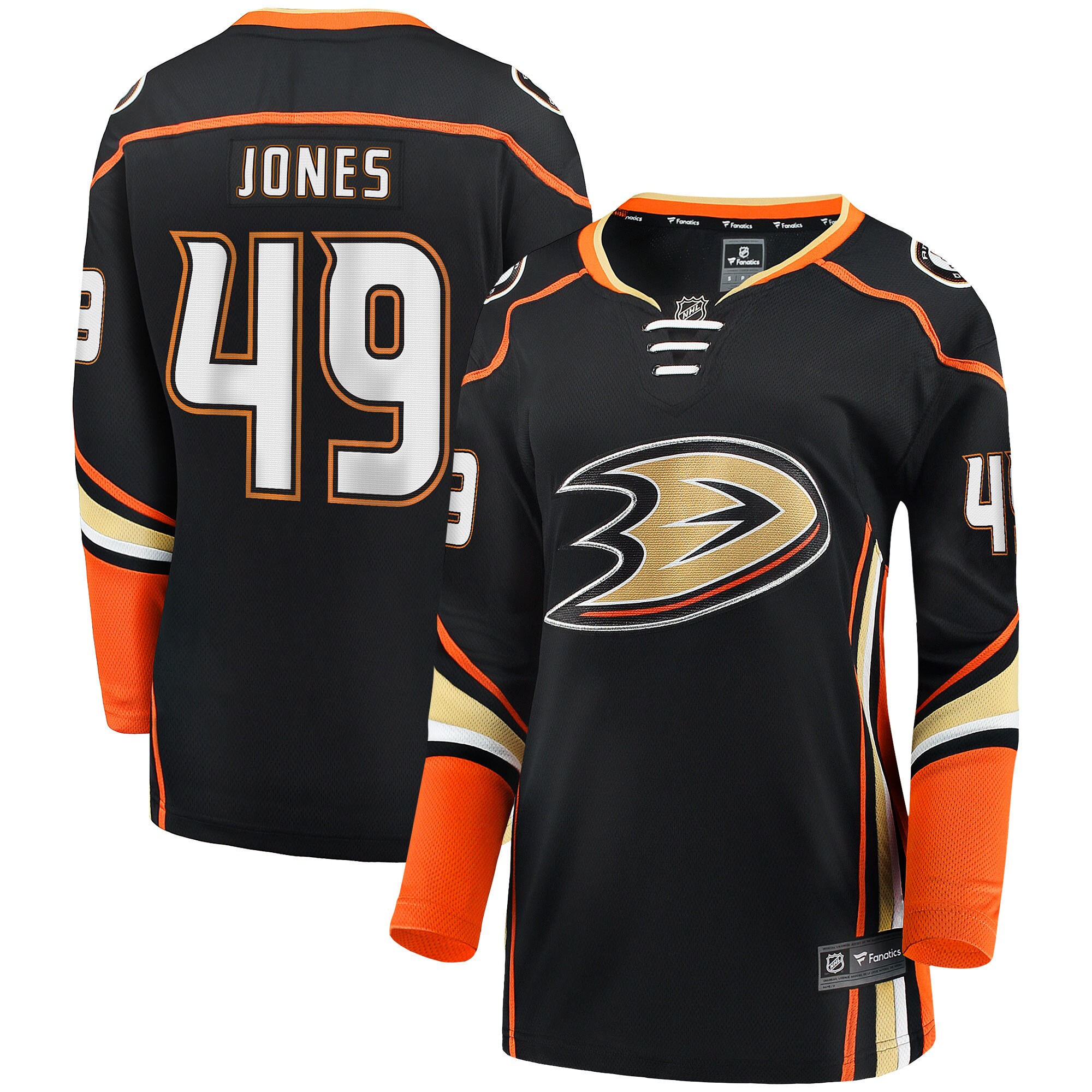 Max Jones Anaheim Ducks Women's Home Breakaway Player Jersey - Black