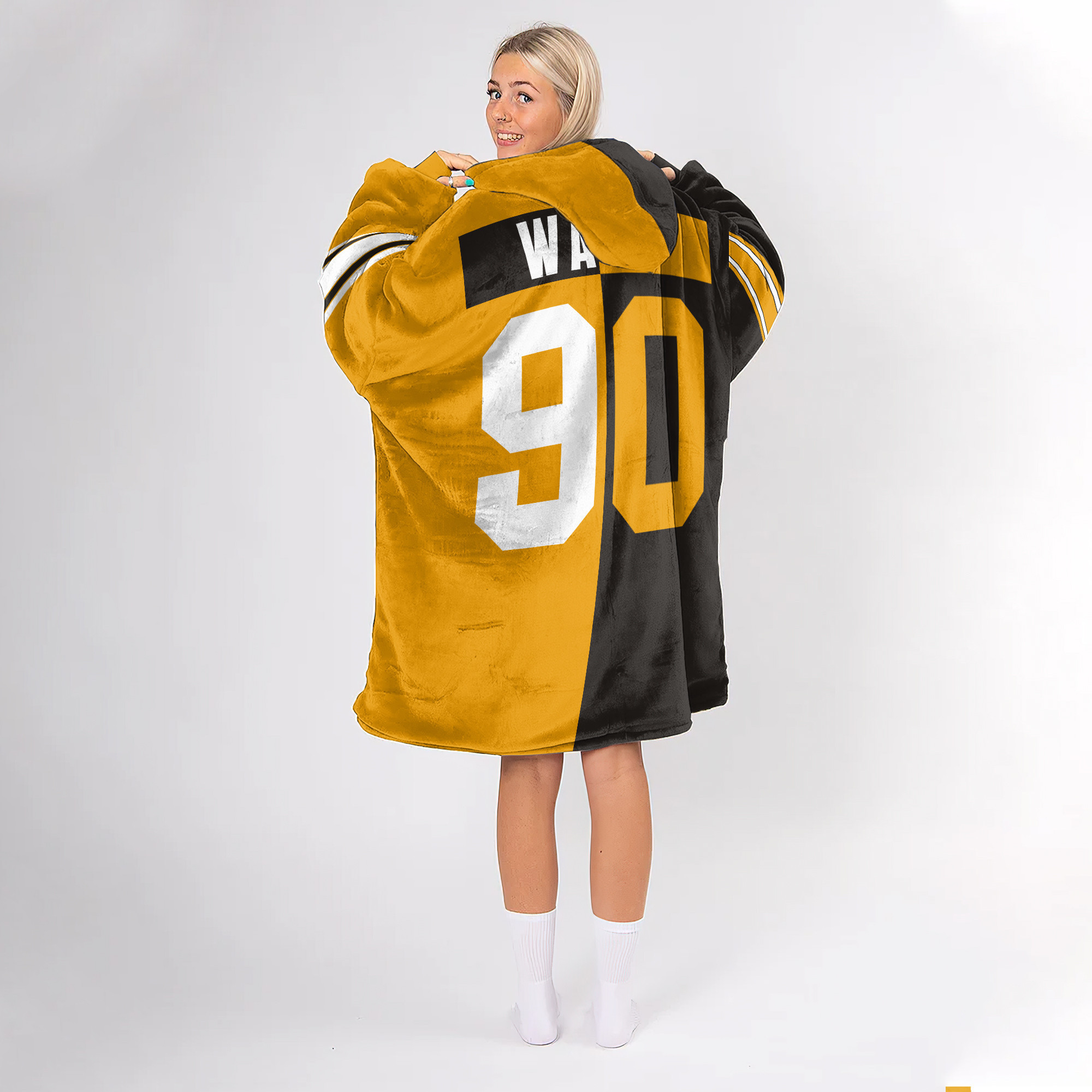 Adult T.J.W 90 Pittsburgh Football Unisex Blanket Hoodie