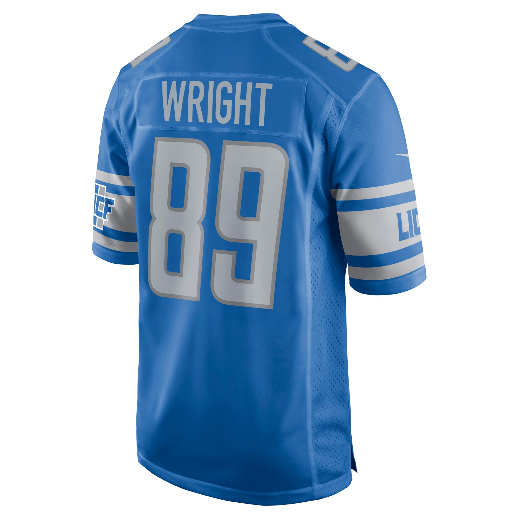 Brock Wright Detroit Lions  Game Jersey - Blue