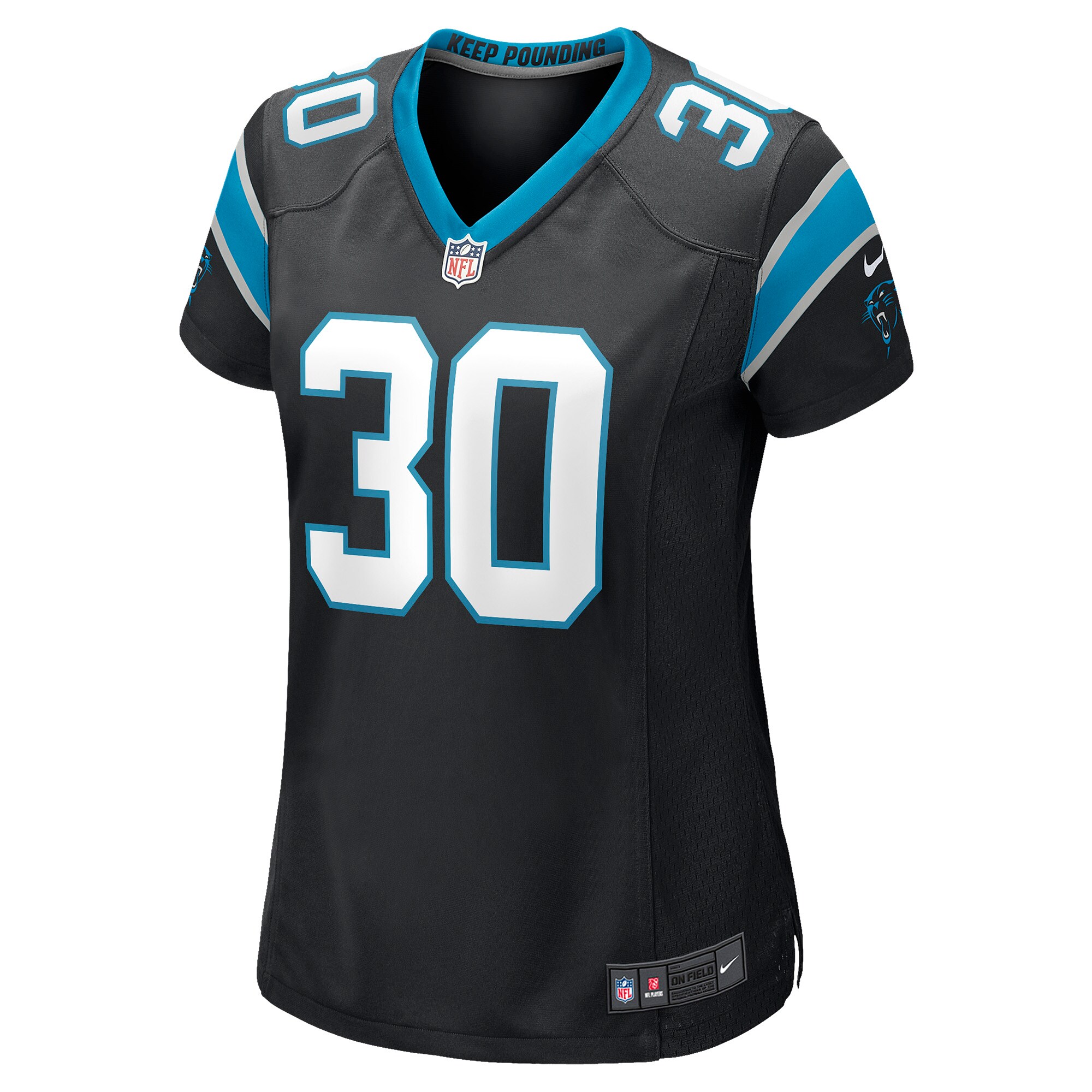 Chuba Hubbard Carolina Panthers  Women's Game Jersey - Black