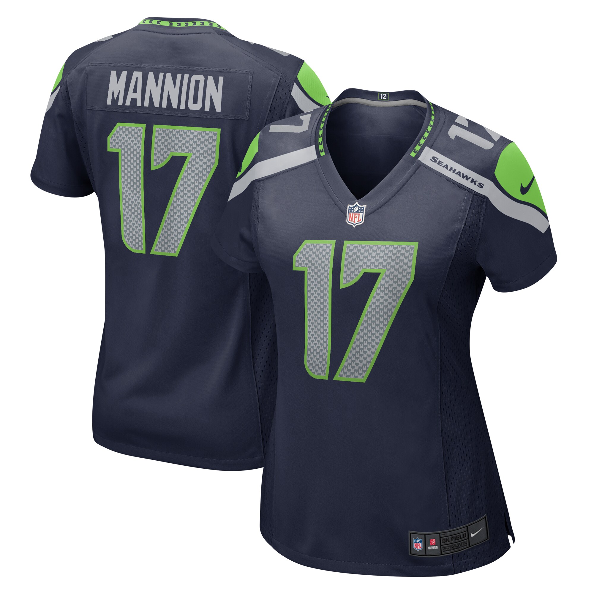 Sean Mannion Seattle Seahawks  Women's Home Game Player Jersey - College Navy
