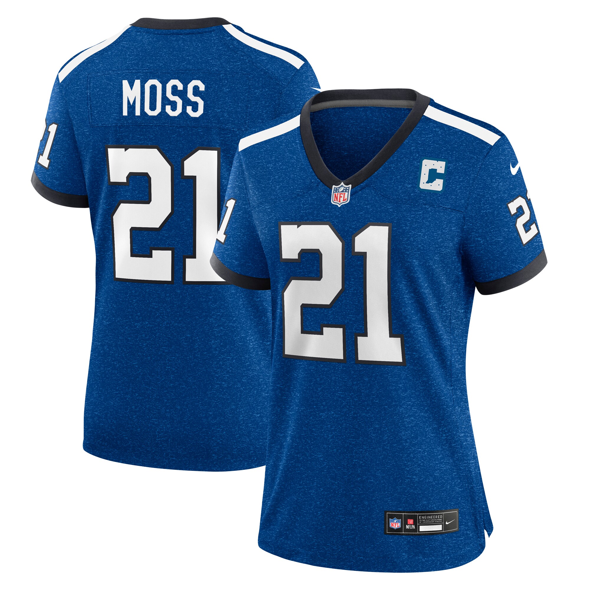 Zack Moss Indianapolis Colts  Women's Indiana Nights Alternate Game Jersey - Royal