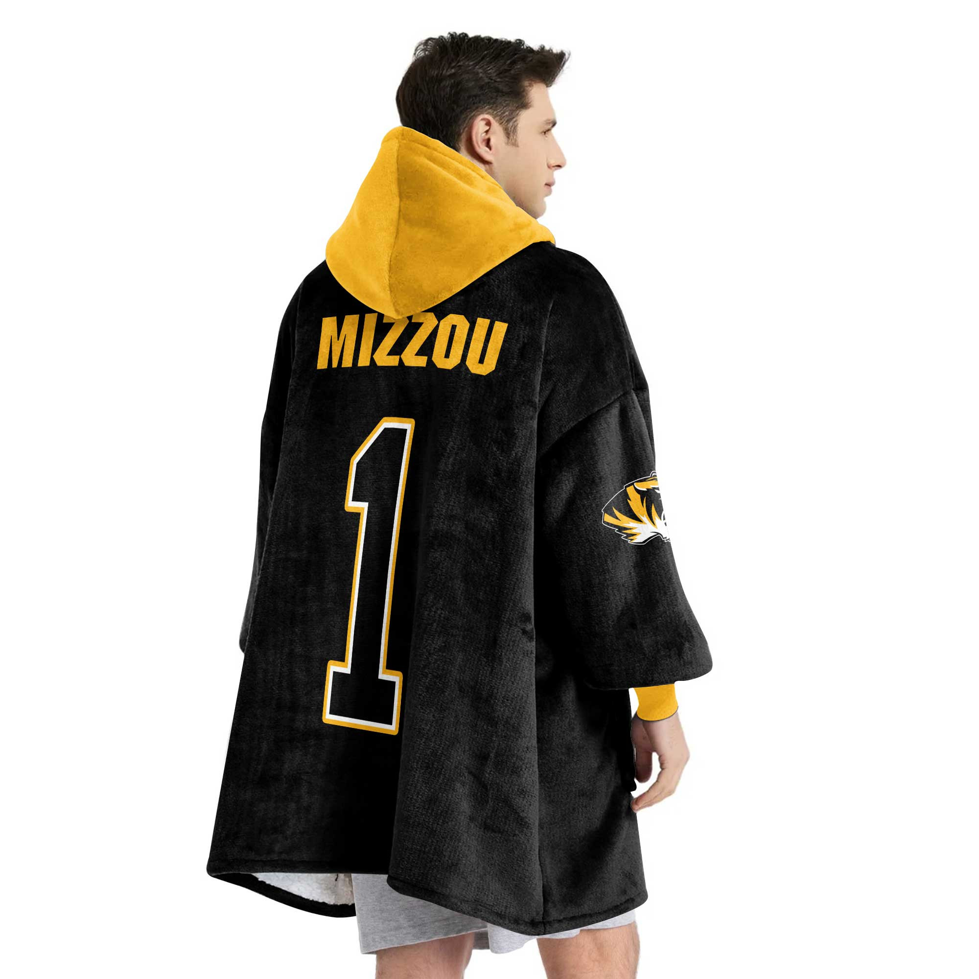 Adult 1 Missouri Football Unisex Blanket Hoodie