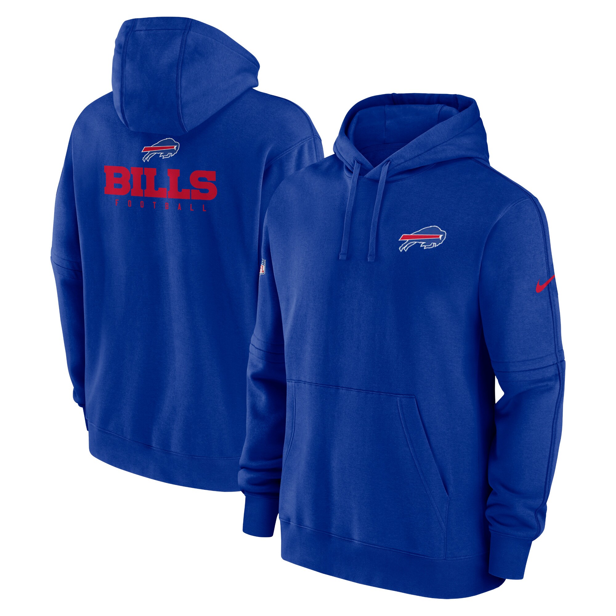 Buffalo Bills Sideline Club Fleece Pullover Hoodie - Royal