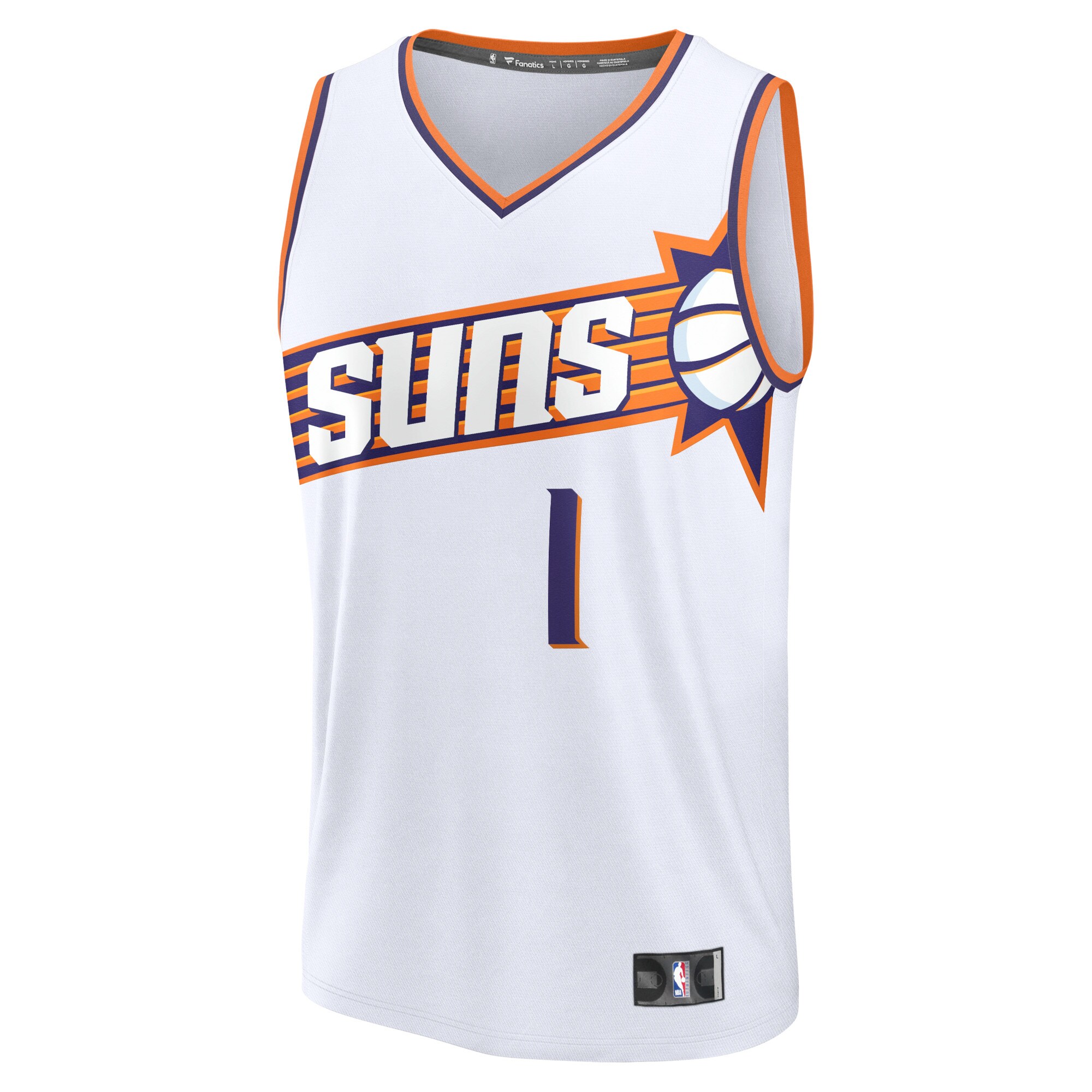 Men's Phoenix Suns Devin Booker  White 2023/24 Fast Break Replica Jersey - Association Edition