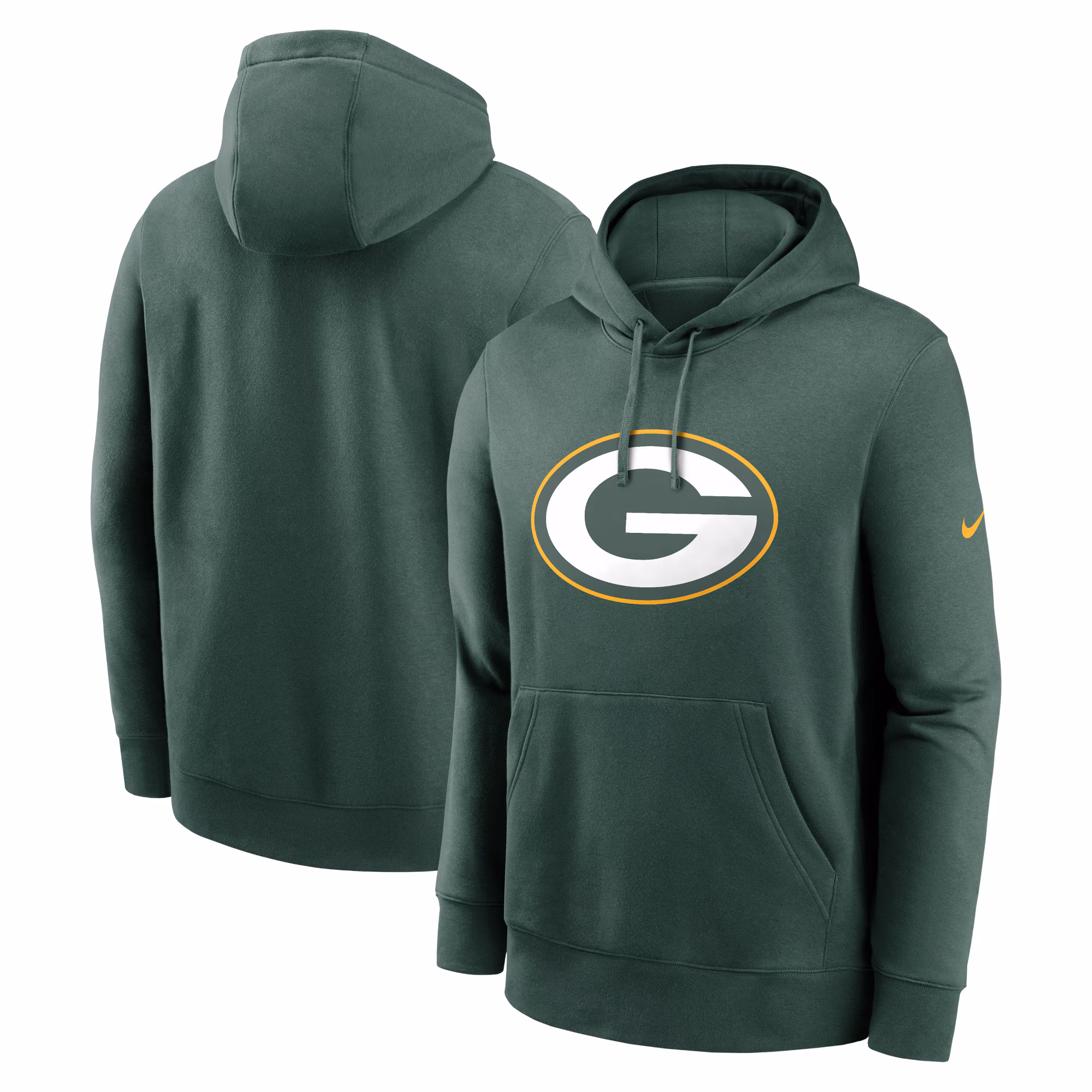 Green Bay Packers Club Logo Pullover Hoodie - Green