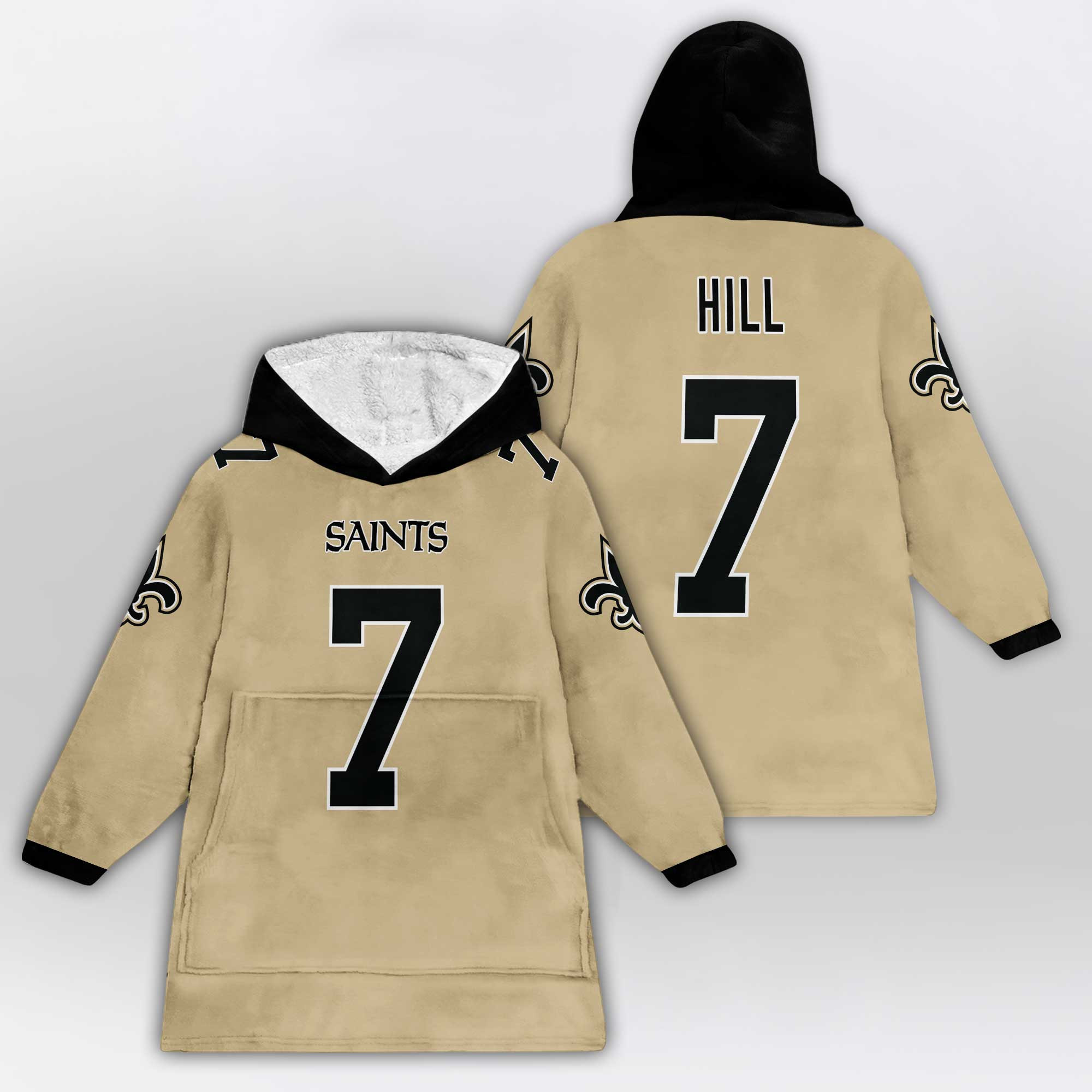 Adult T.H 7 New Orleans Football Unisex Blanket Hoodie