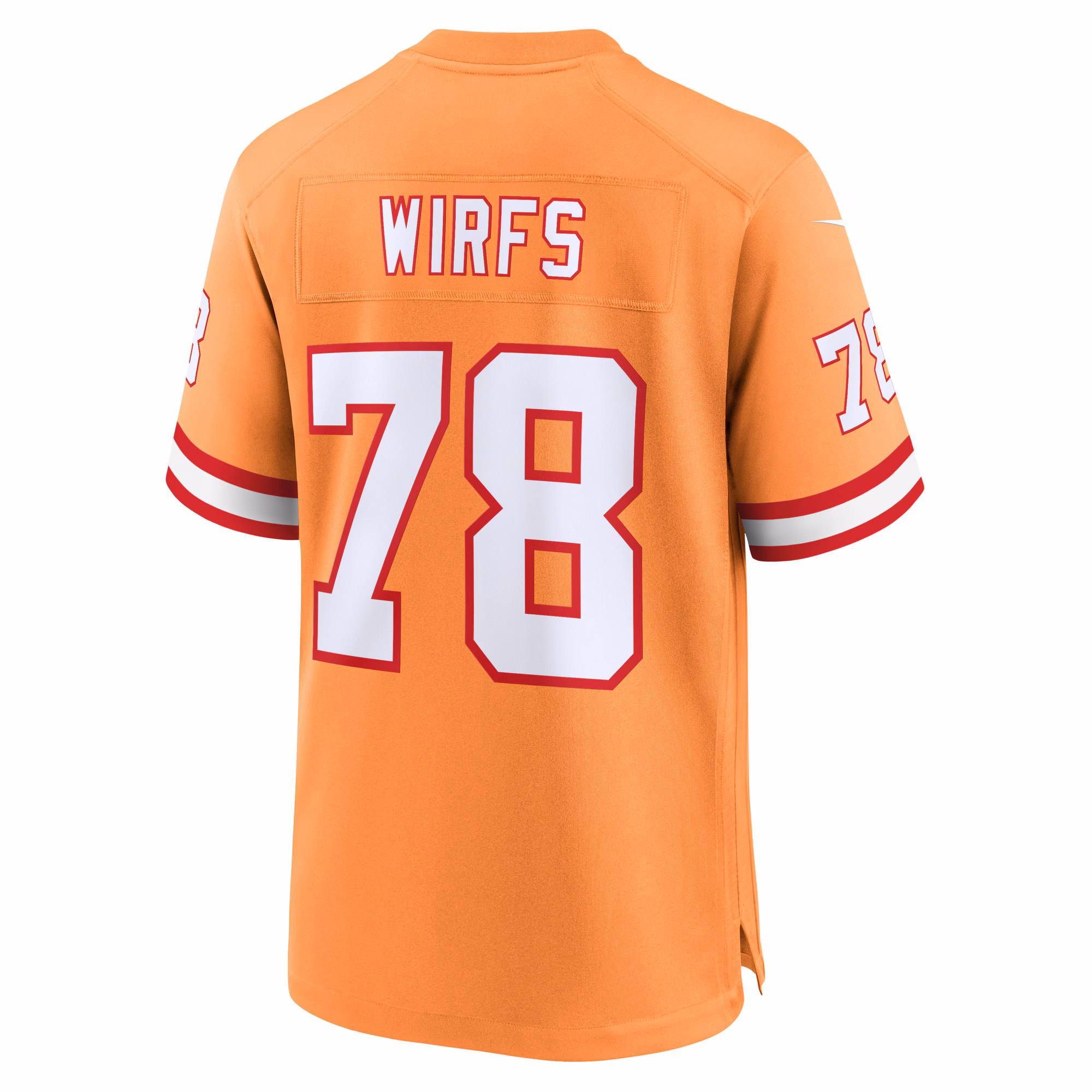 Tristan Wirfs Tampa Bay Buccaneers Throwback Game Jersey - Orange