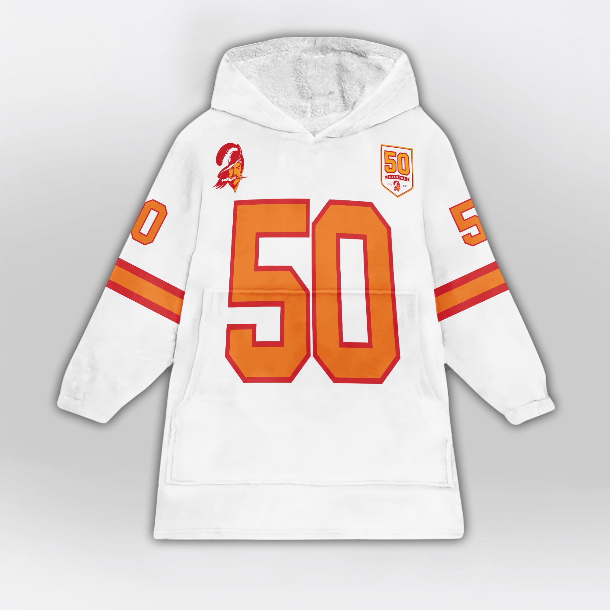 Adult V.V 50 Tampa Bay Football 50th Season Game Unisex Blanket Hoodie