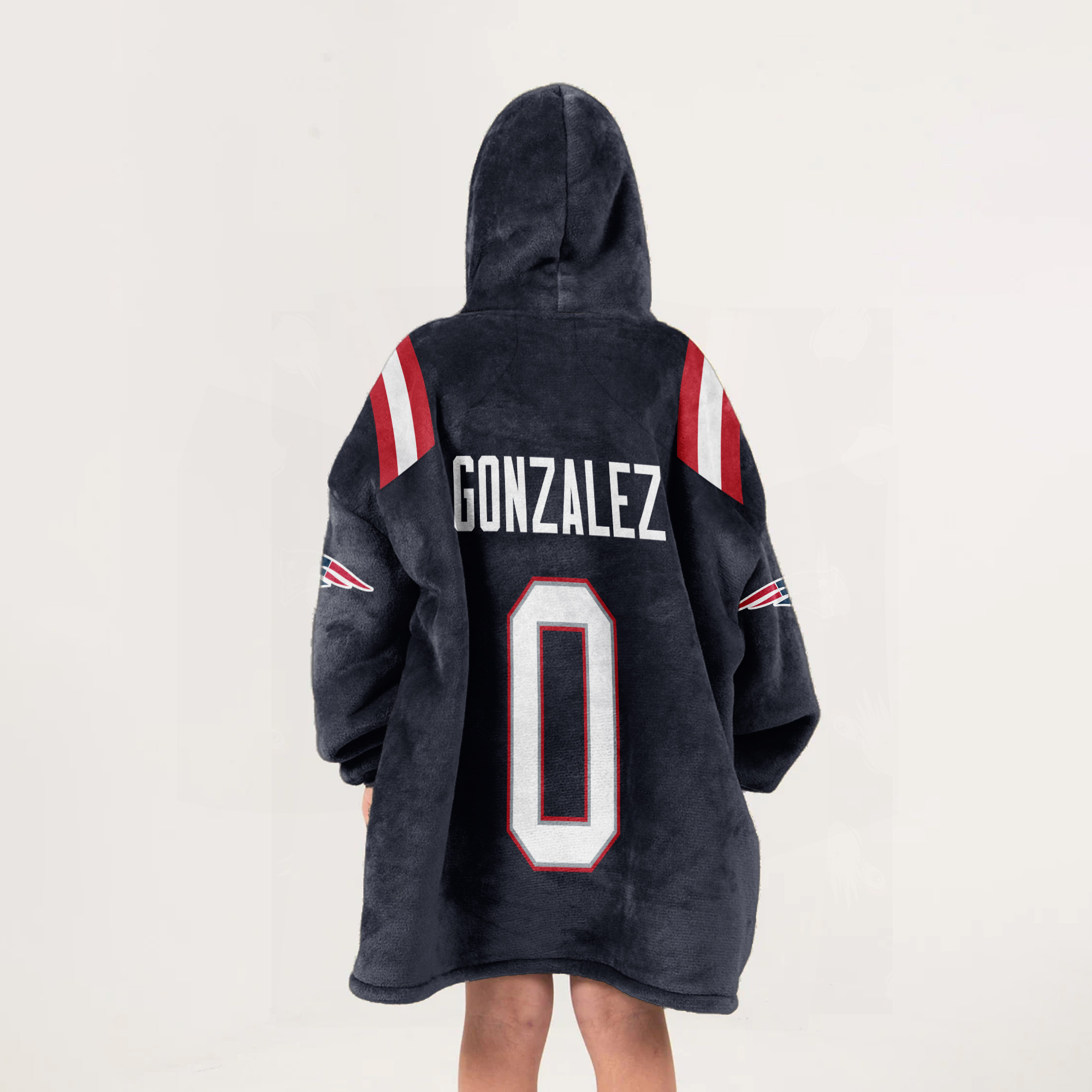 Adult CG 0 New England Football Unisex Blanket Hoodie