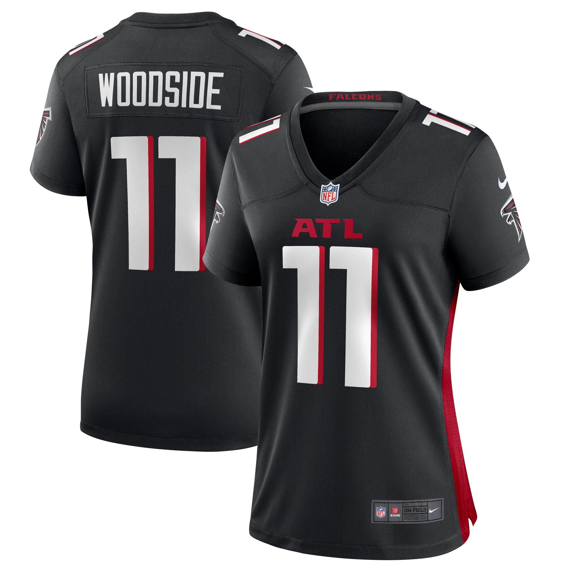 Logan Woodside Atlanta Falcons Women's Team Game Jersey -  Black