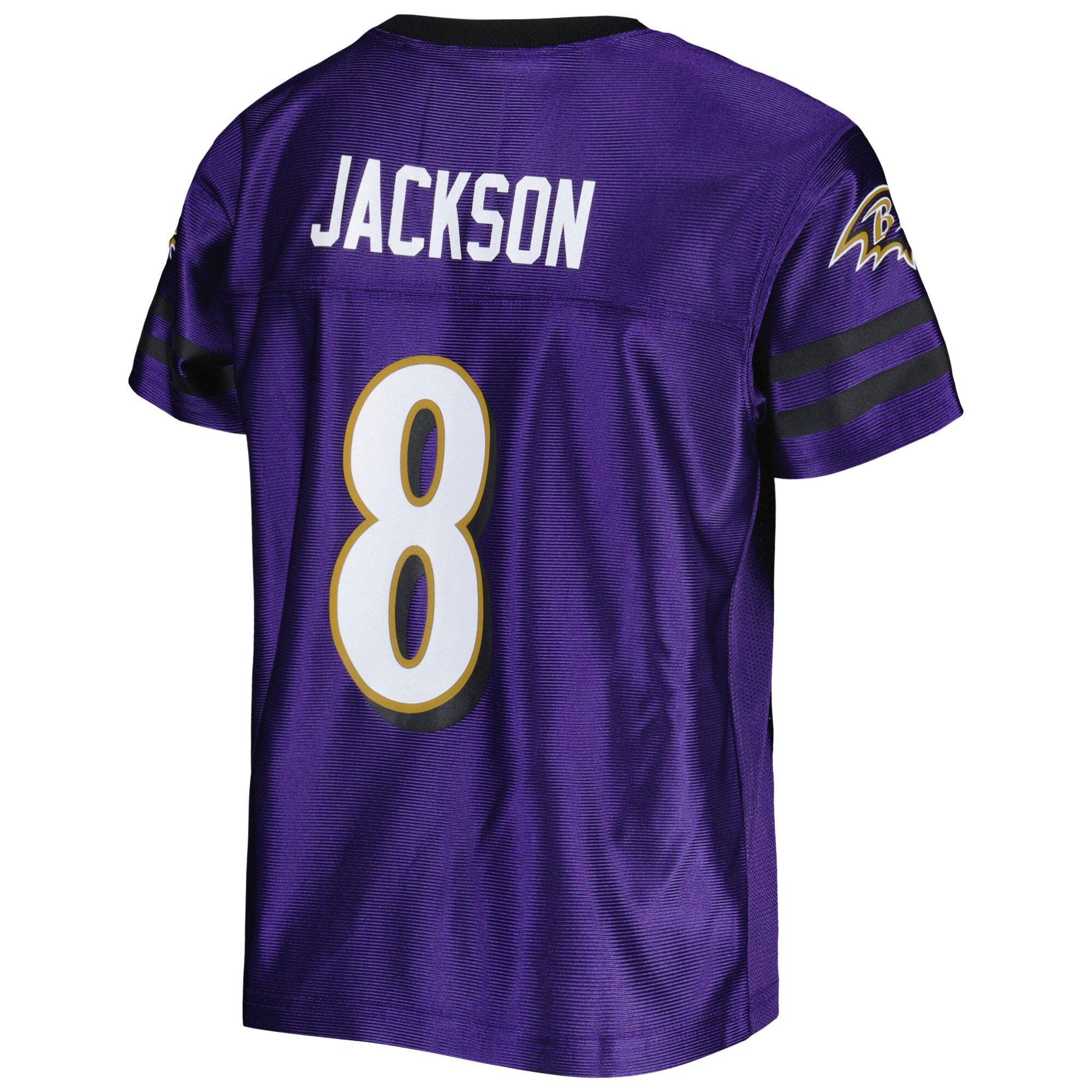 Youth Lamar Jackson Purple Baltimore Ravens Player Replica Jersey