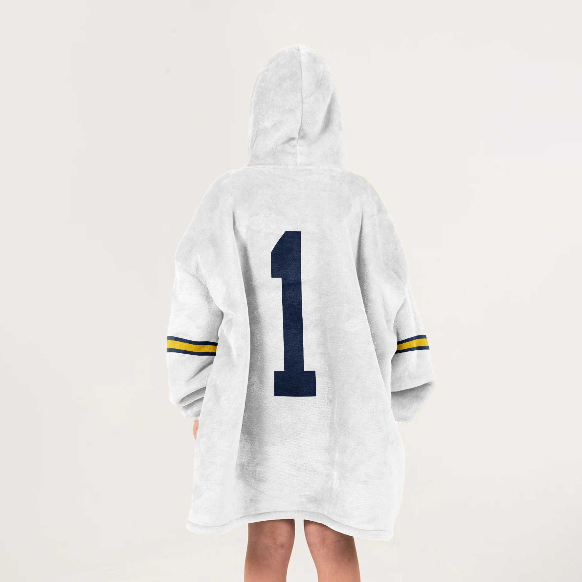 Kid 1 Michigan Football Unisex Blanket Hoodie