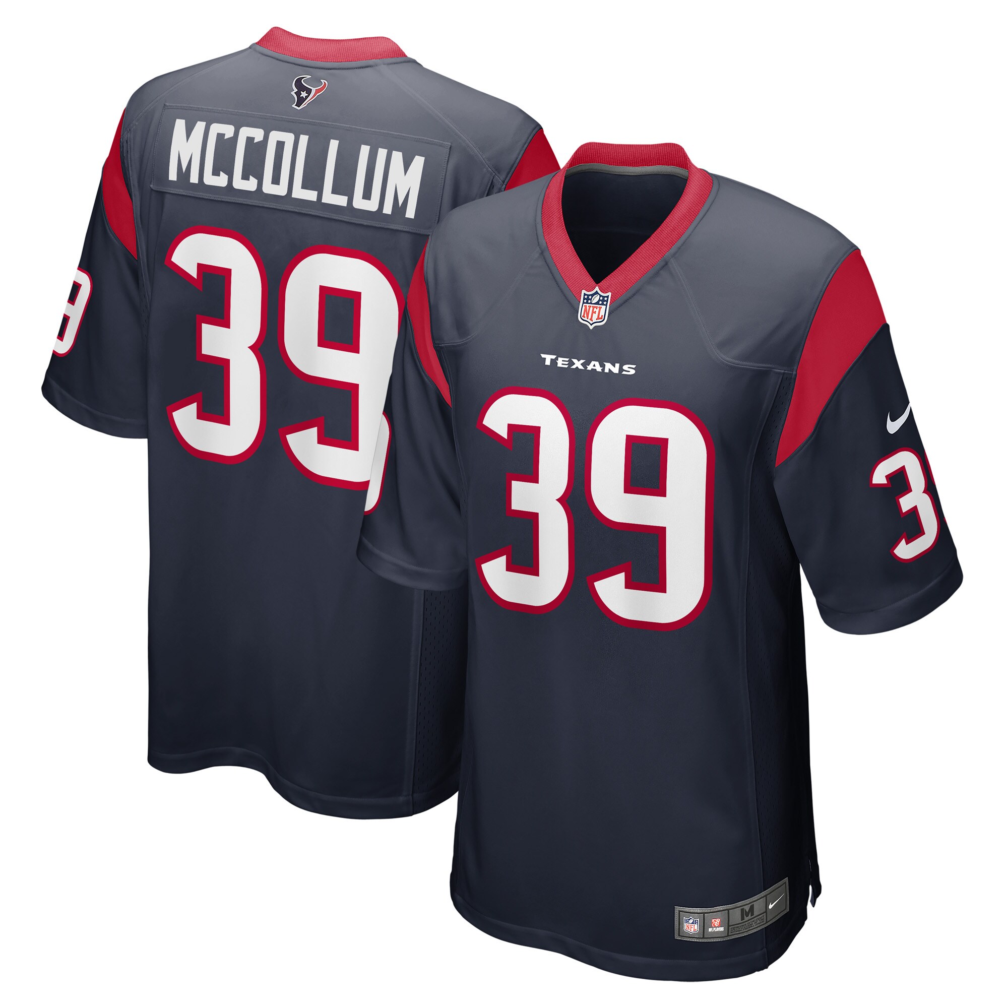 Tristin McCollum Houston Texans  Game Player Jersey - Navy