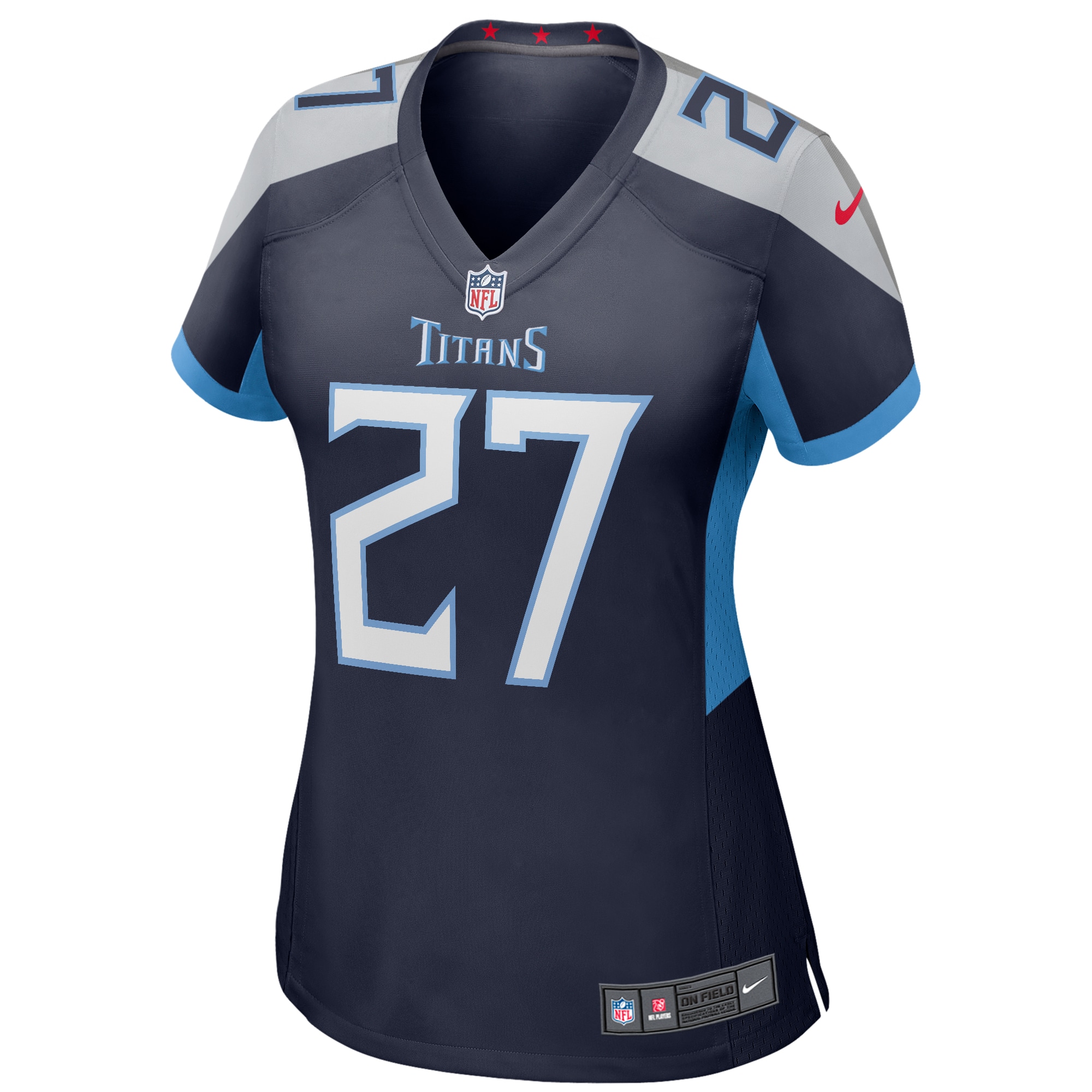 Eddie George Tennessee Titans Women's Oilers Throwback Retired Player Game Jersey - Light Blue