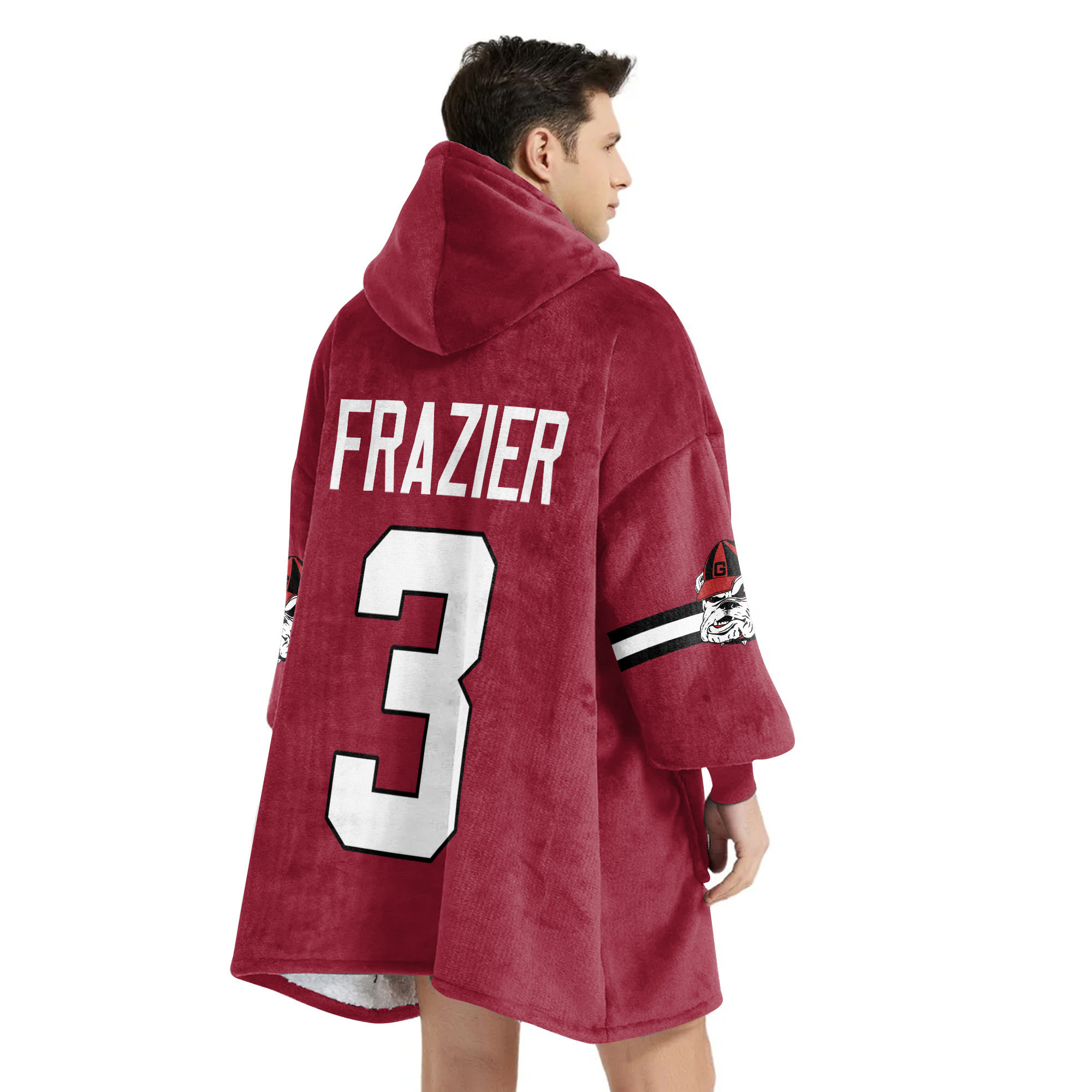 Adult 3 Georgia Football Unisex Blanket Hoodie