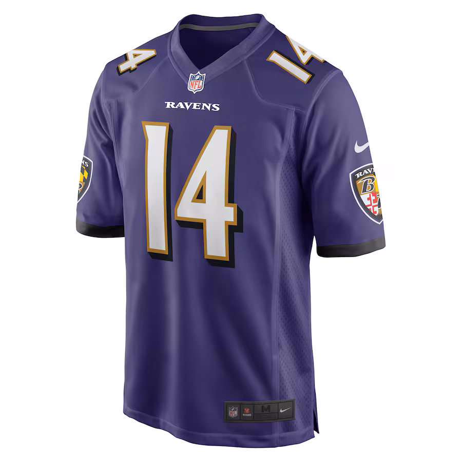 Men's Kyle Hamilton #14 Purple Baltimore Ravens Player Game Jersey