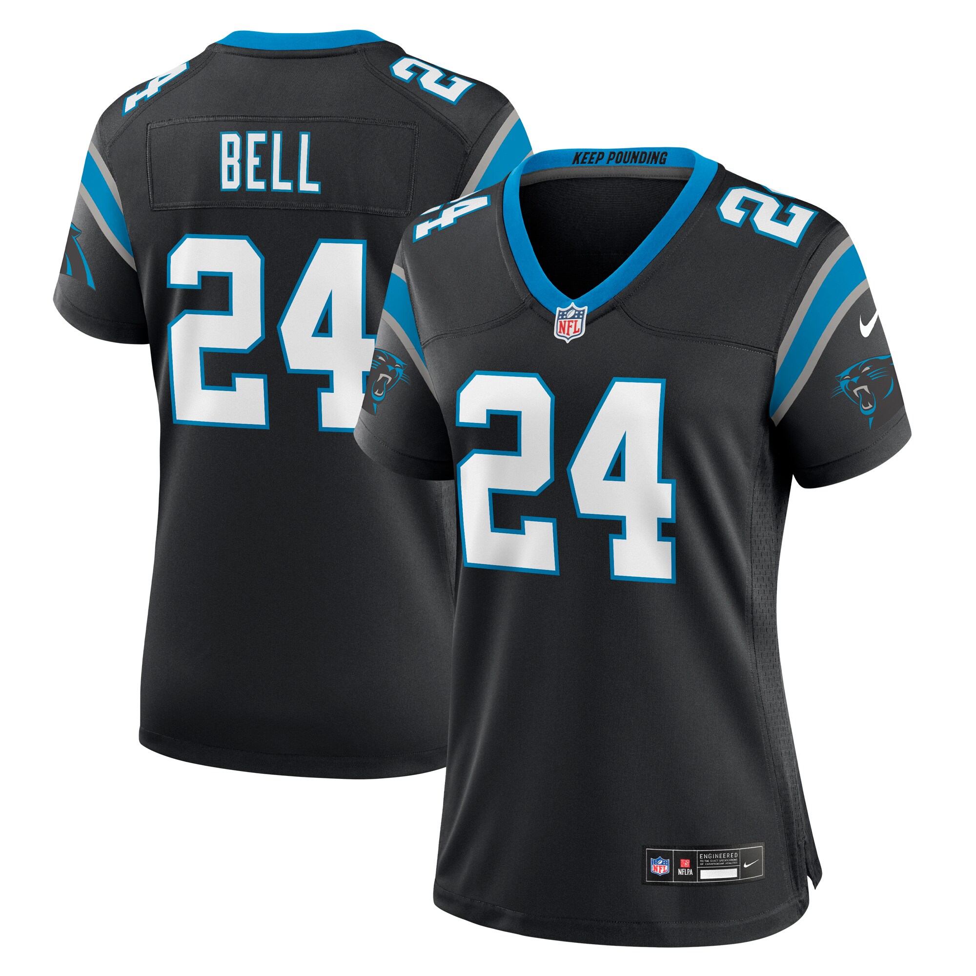 Vonn Bell Carolina Panthers  Women's Team Game Jersey - Black