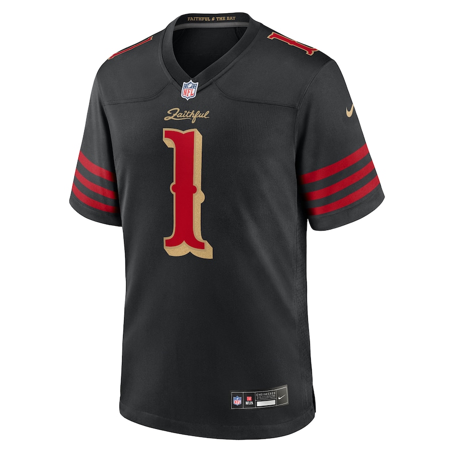 Ricky Pearsall #1 San Francisco 49ers 2025 Rivalries Collection Game Jersey - Black