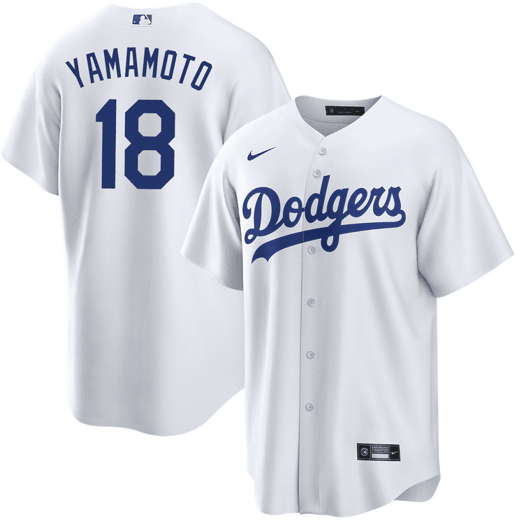 Men's  Los Angeles Dodgers #18 Yoshinobu Yamamoto Home Jersey