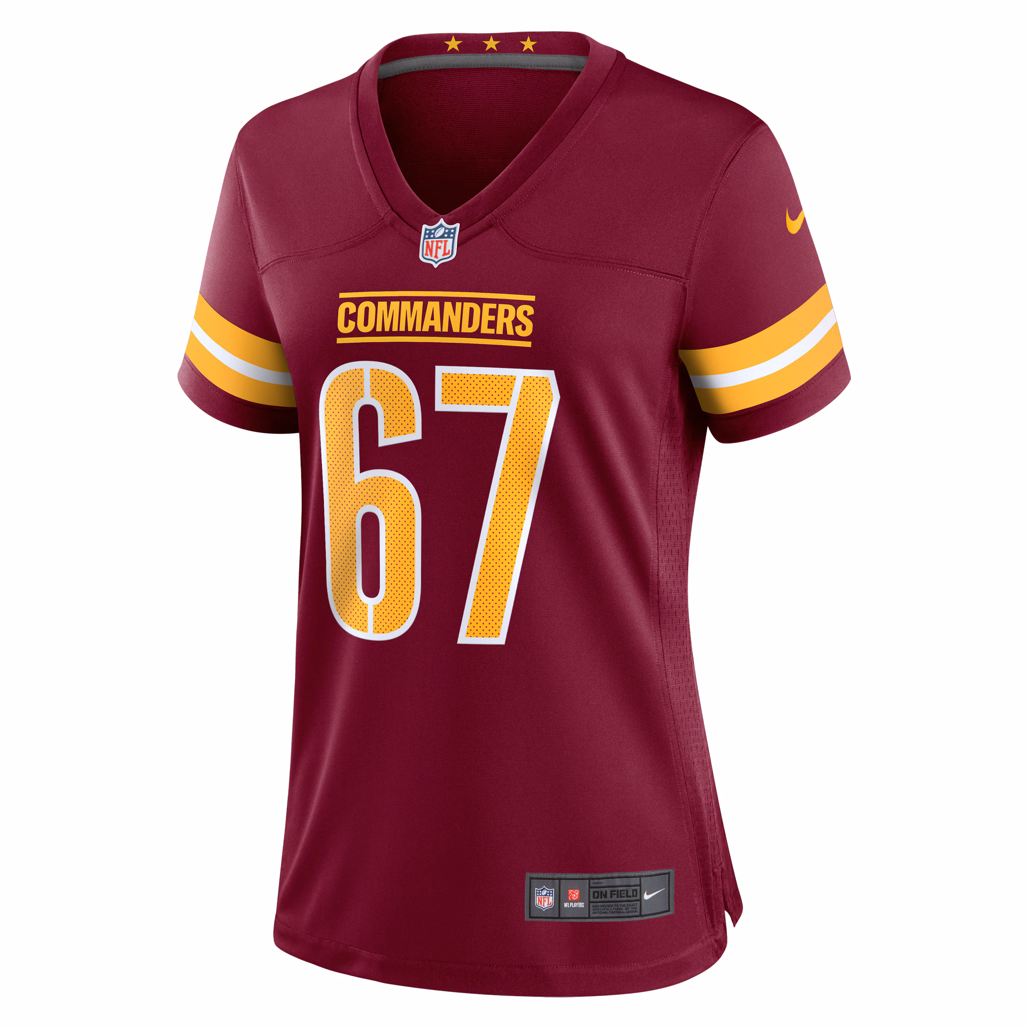 Nick Allegretti Washington Commanders Women's  Game Jersey -  Burgundy