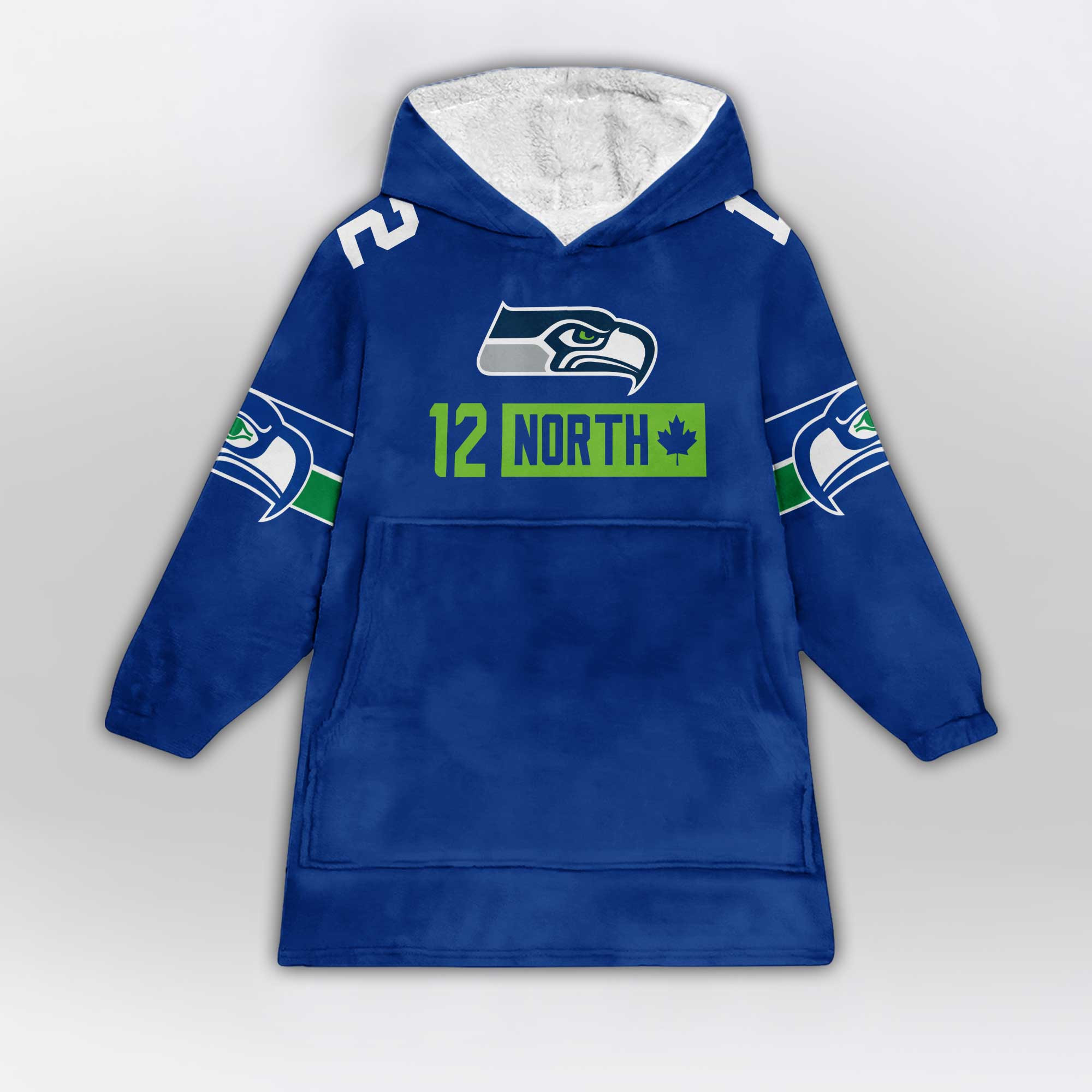 Kid North 12 Seattle Football Unisex Blanket Hoodie