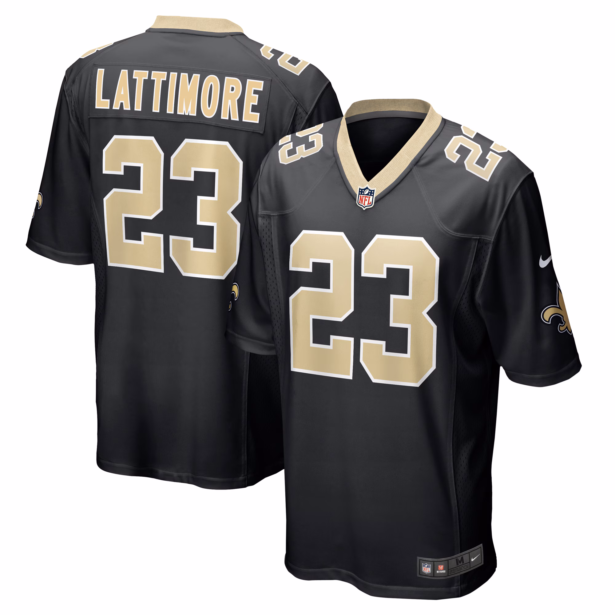 Marshon Lattimore New Orleans Saints Team Game Jersey -  Black
